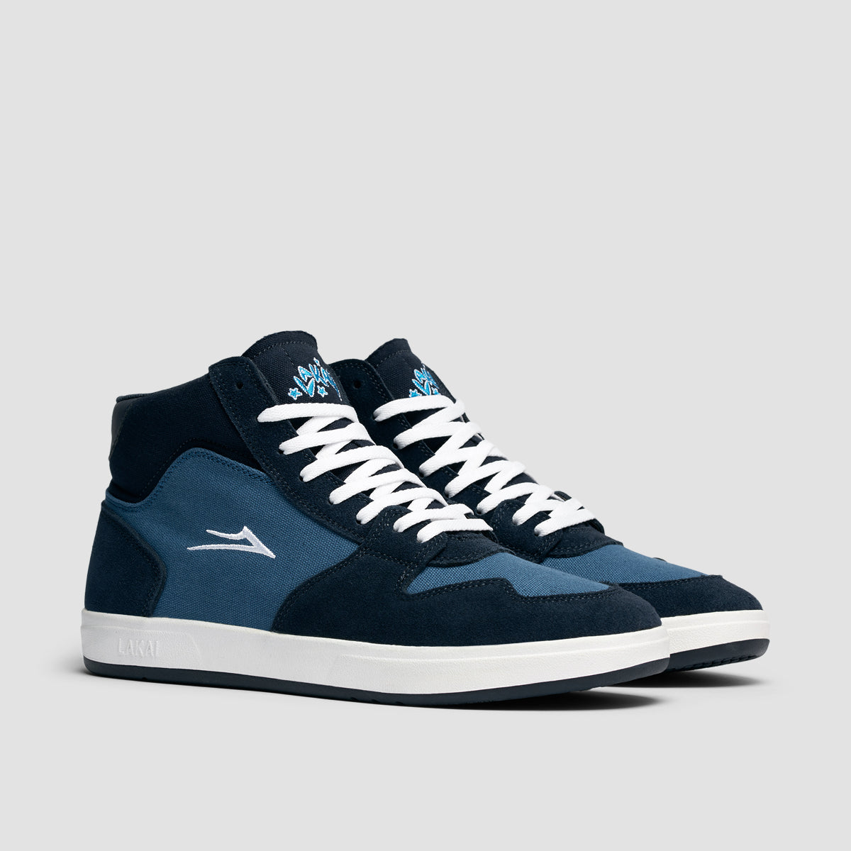 Lakai Villa Shoes - Slate/Navy Suede