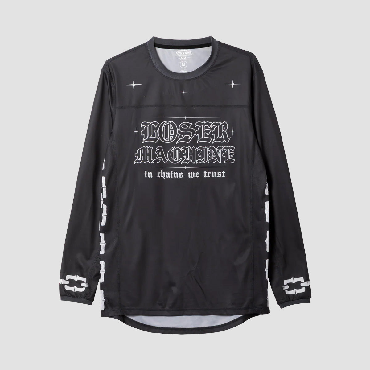 Loser Machine Chains Longsleeve Moto Jersey T-Shirt Black