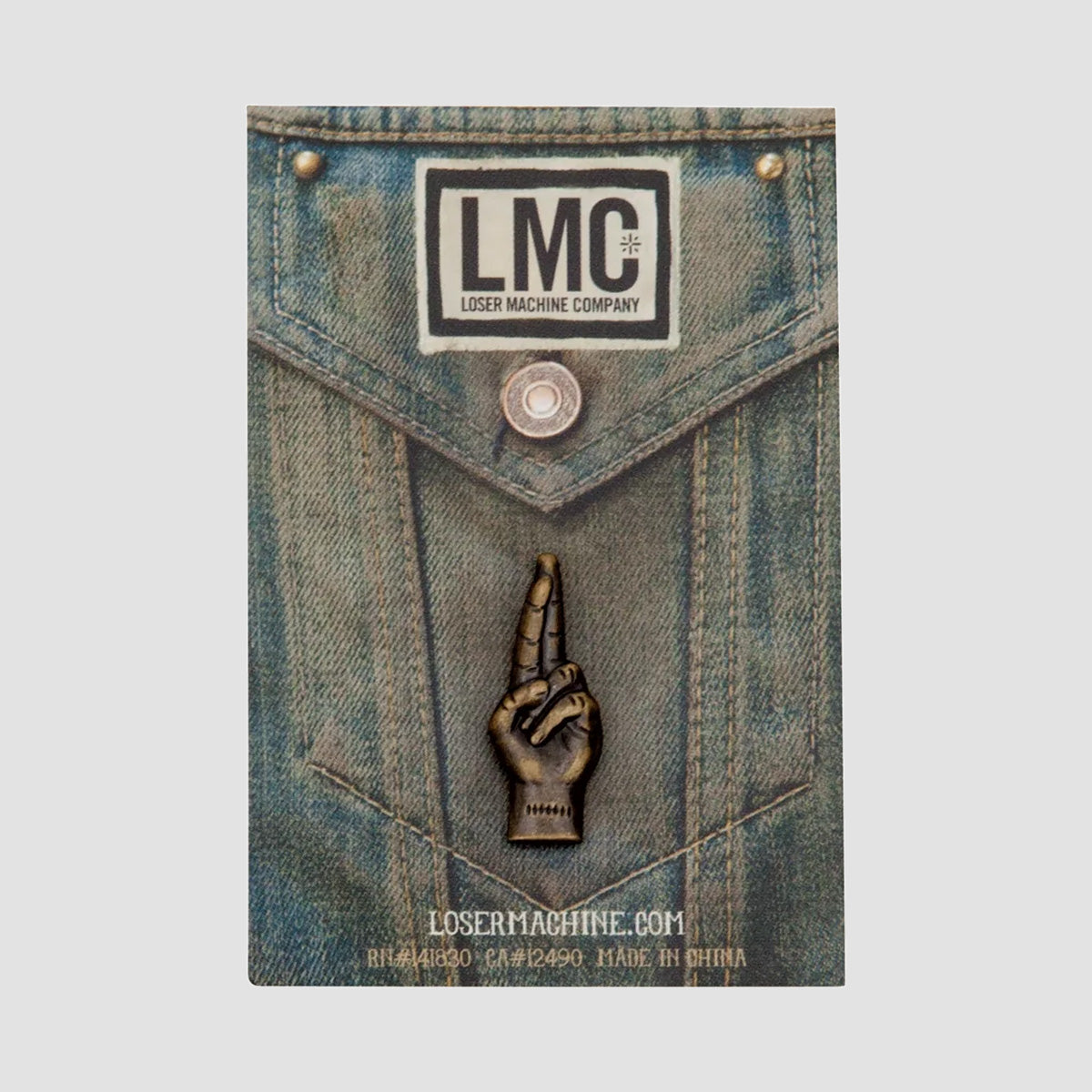 Loser Machine LMC Good Luck Pin Antique Brass