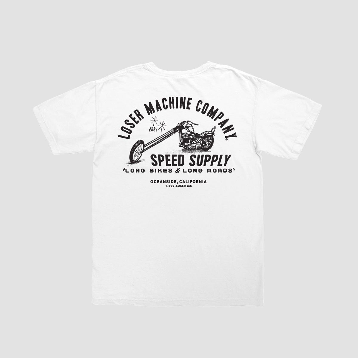 Loser Machine Long Roads Pocket T-Shirt White