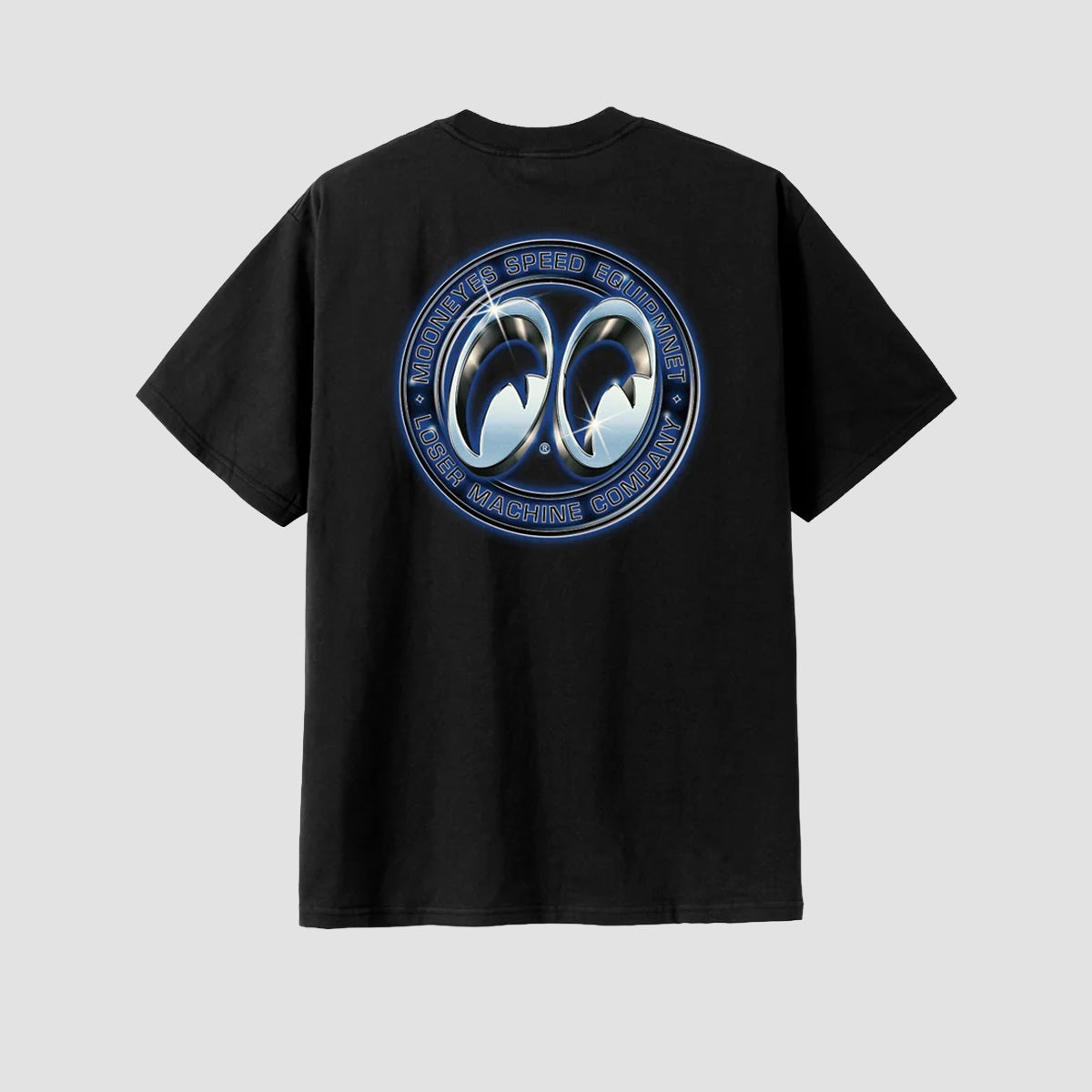 Loser Machine X Mooneyes Chrome Craze T-Shirt Vintage Black