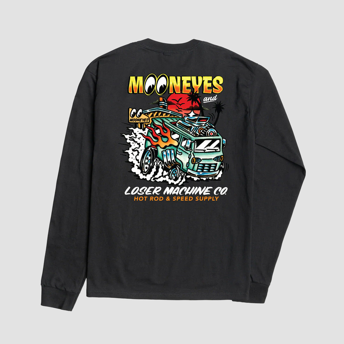 Loser Machine X Mooneyes Econo Hauling Longsleeve T-Shirt Black