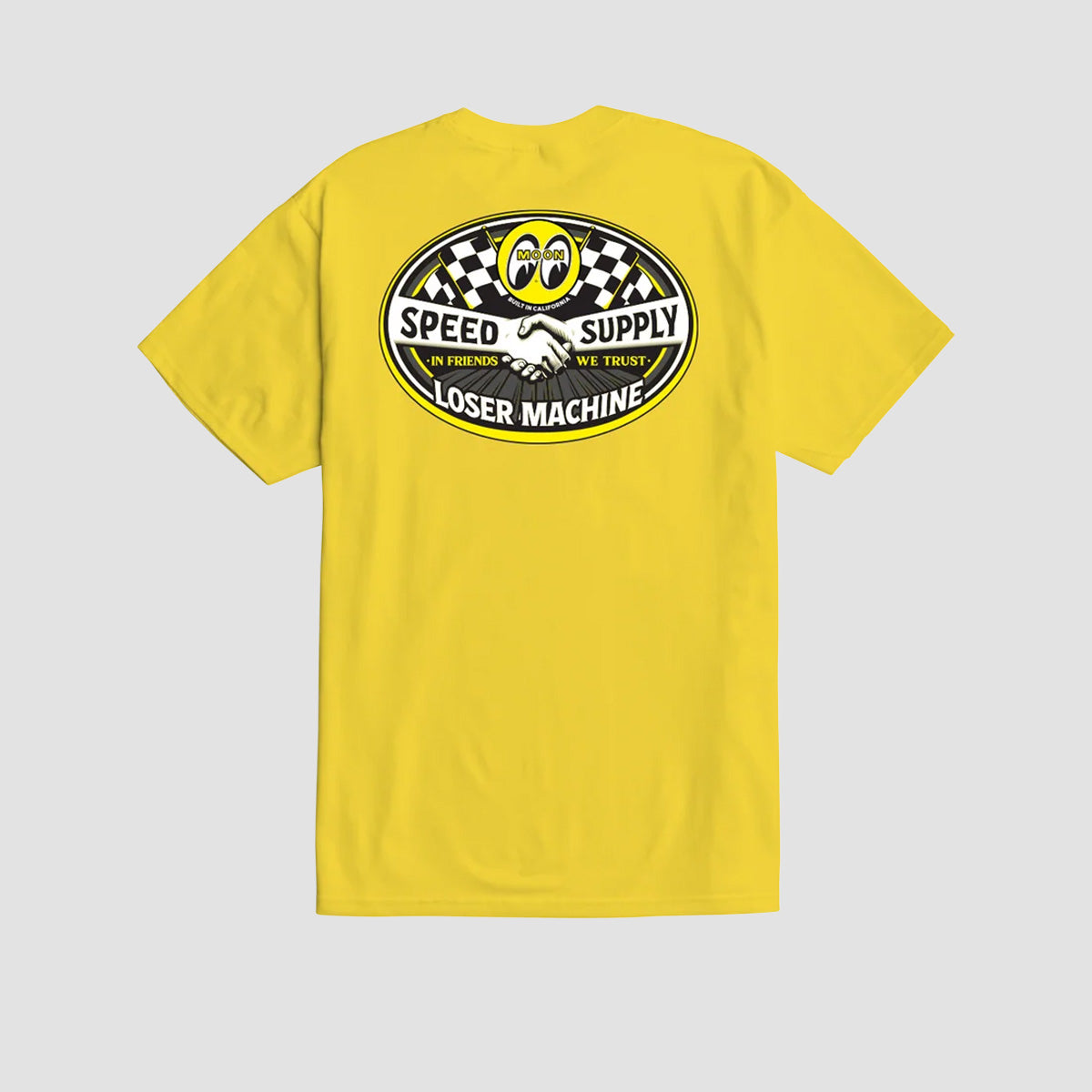 Loser Machine X Mooneyes Handshake T-Shirt Yellow
