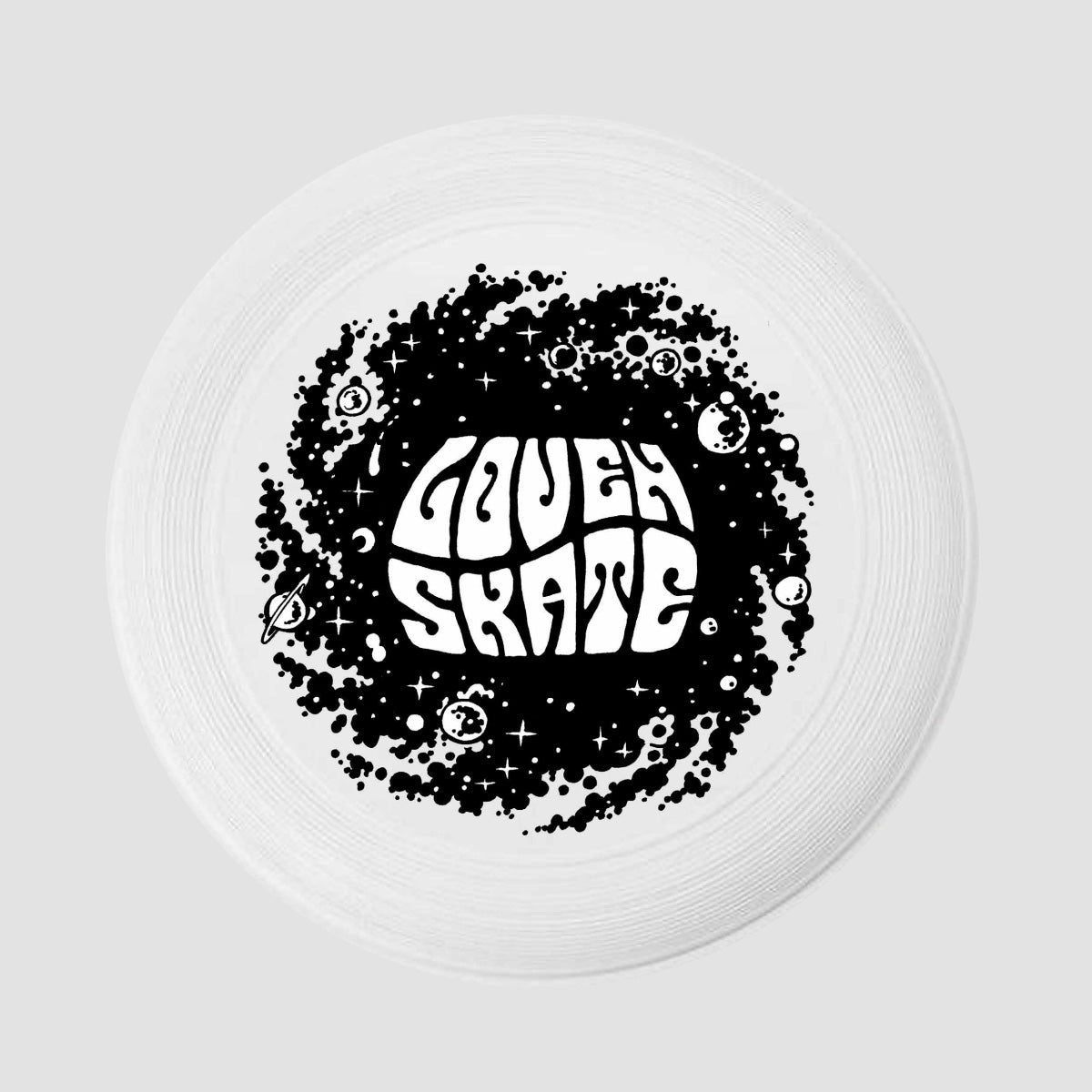 Lovenskate Cosmic Spiral Frisbee White