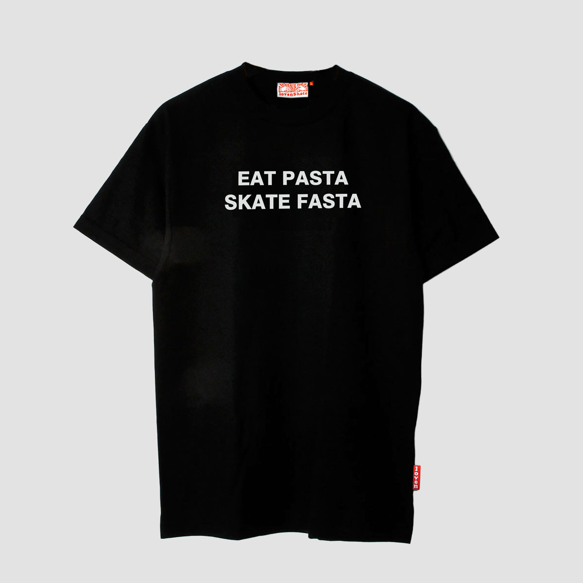 Lovenskate Eat Pasta Skate Fasta T-Shirt Black