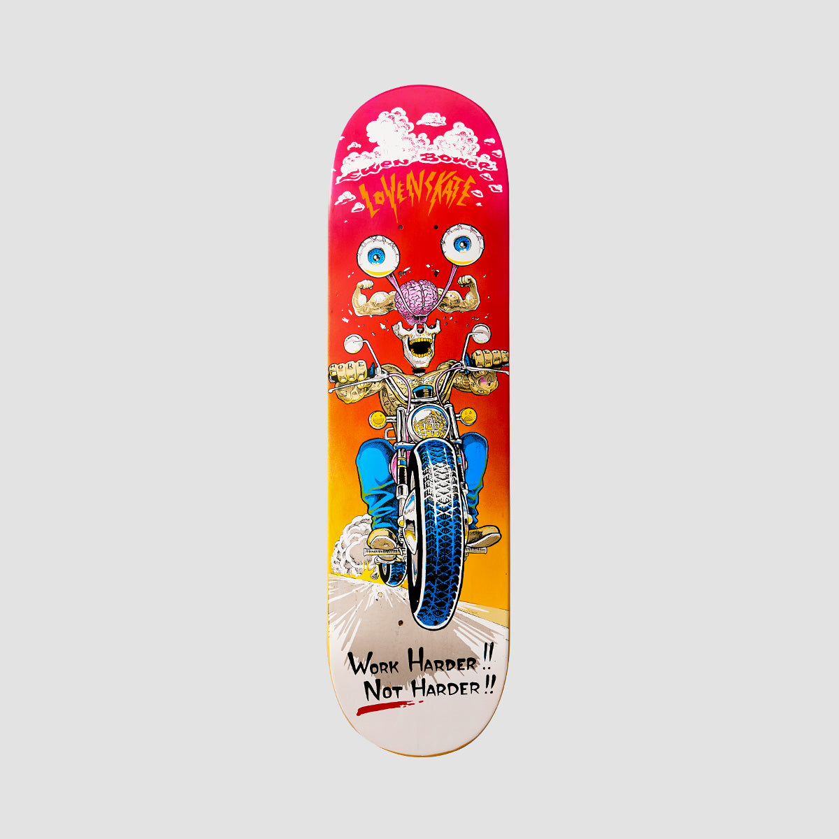 Lovenskate Work Harder Not Harder Ewen Pro By Barf Skateboard Deck Faded Mixed Stains - 8.5"