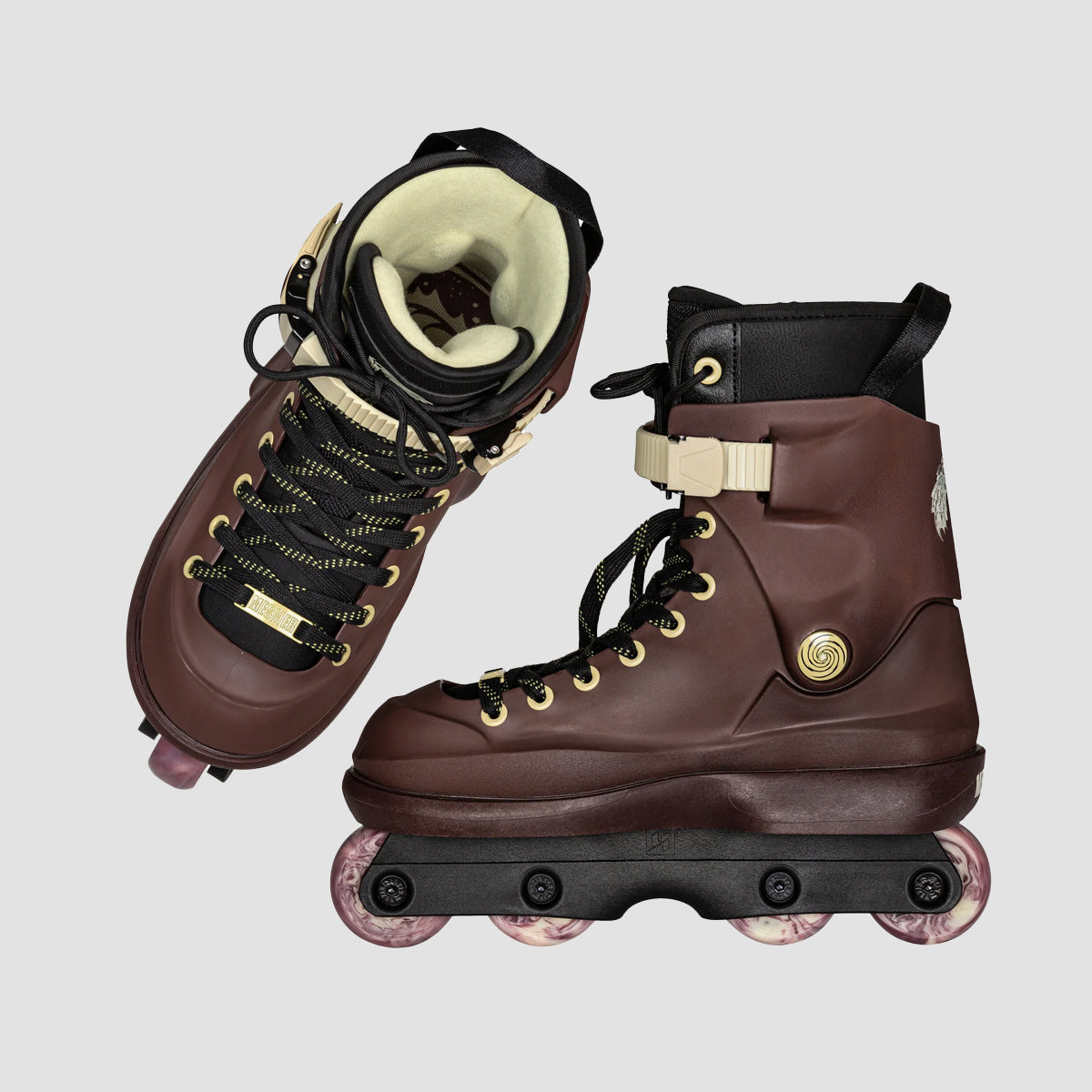 Mesmer Throne Levi Van Rijn Aggressive Inline Skates Brown