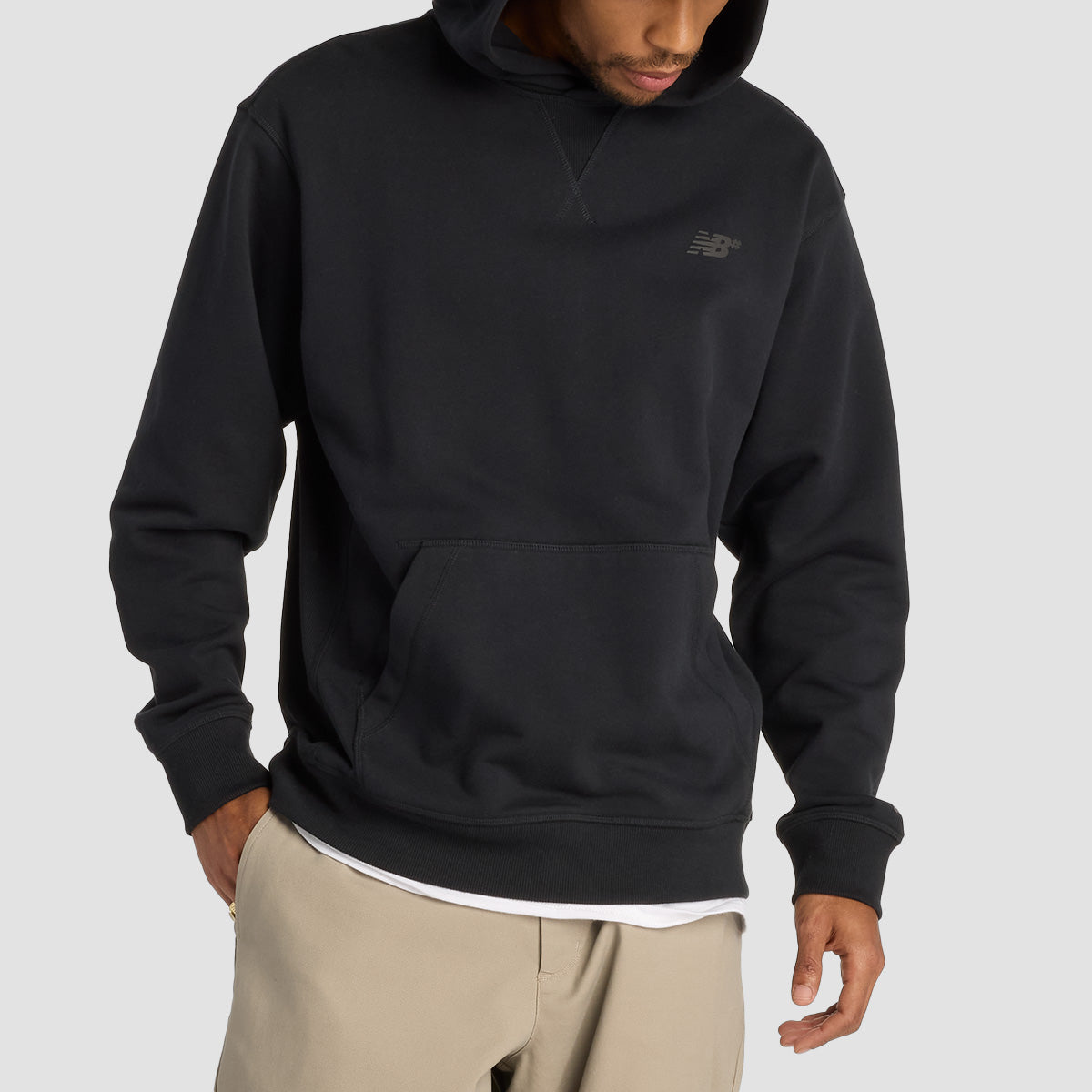 New Balance French Terry Pullover Hoodie Black