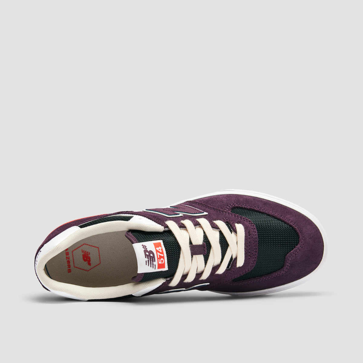 New Balance Numeric 574 Shoes Plum Brown White