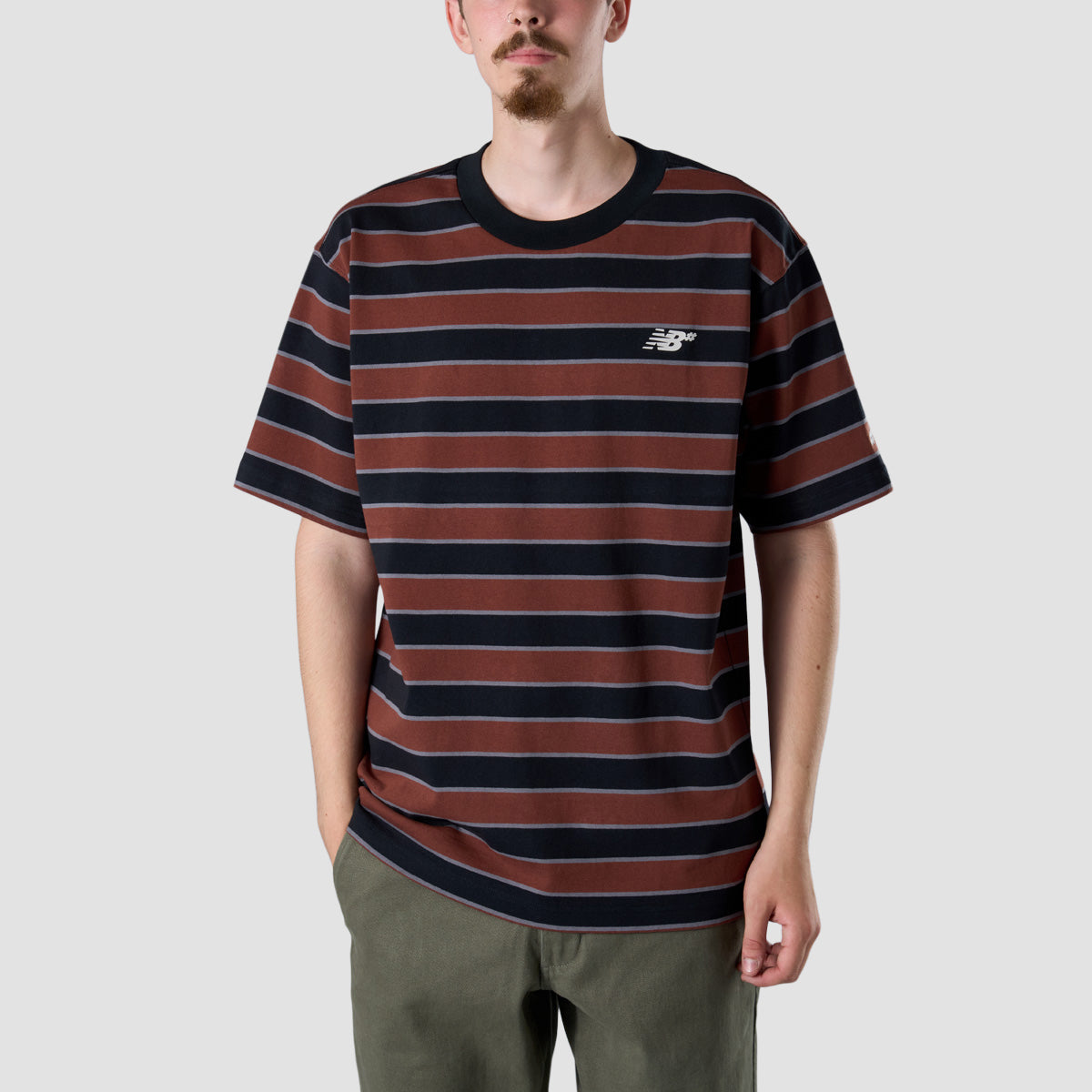 New Balance Numeric Thin Stripe T-Shirt Black