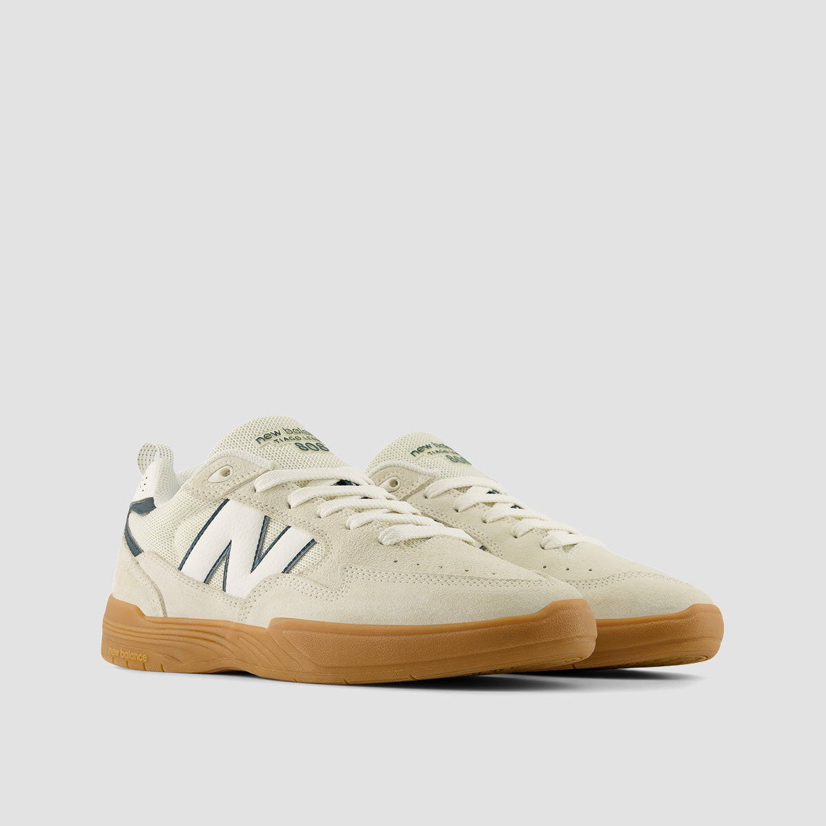 New Balance Numeric Tiago Lemos 808L Shoes - Sea Salt/Medusa Green