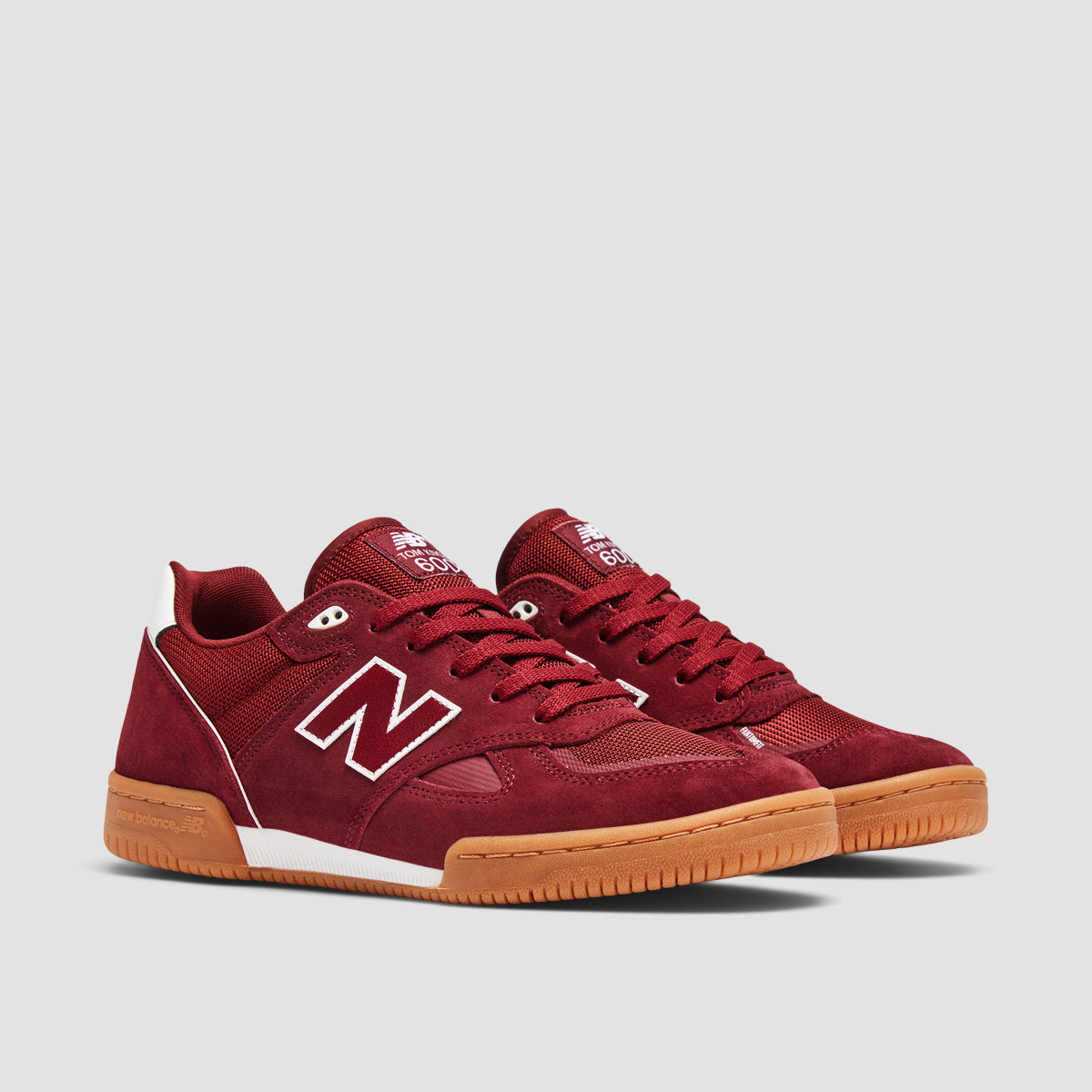 New Balance Numeric Tom Knox 600 Shoes - Burgundy/White