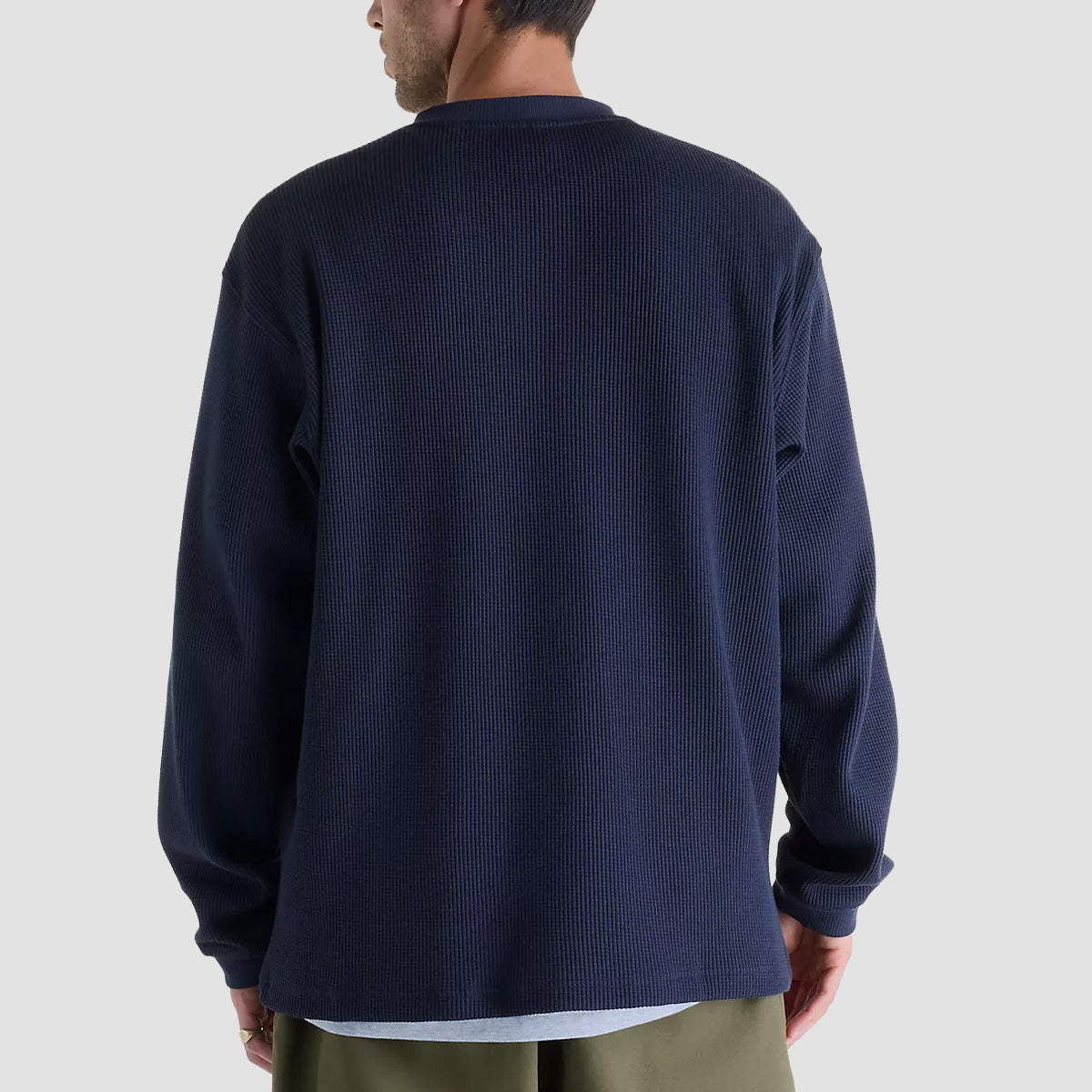 New Balance Numeric Waffle Knit Longsleeve Henley T-Shirt Dark Night