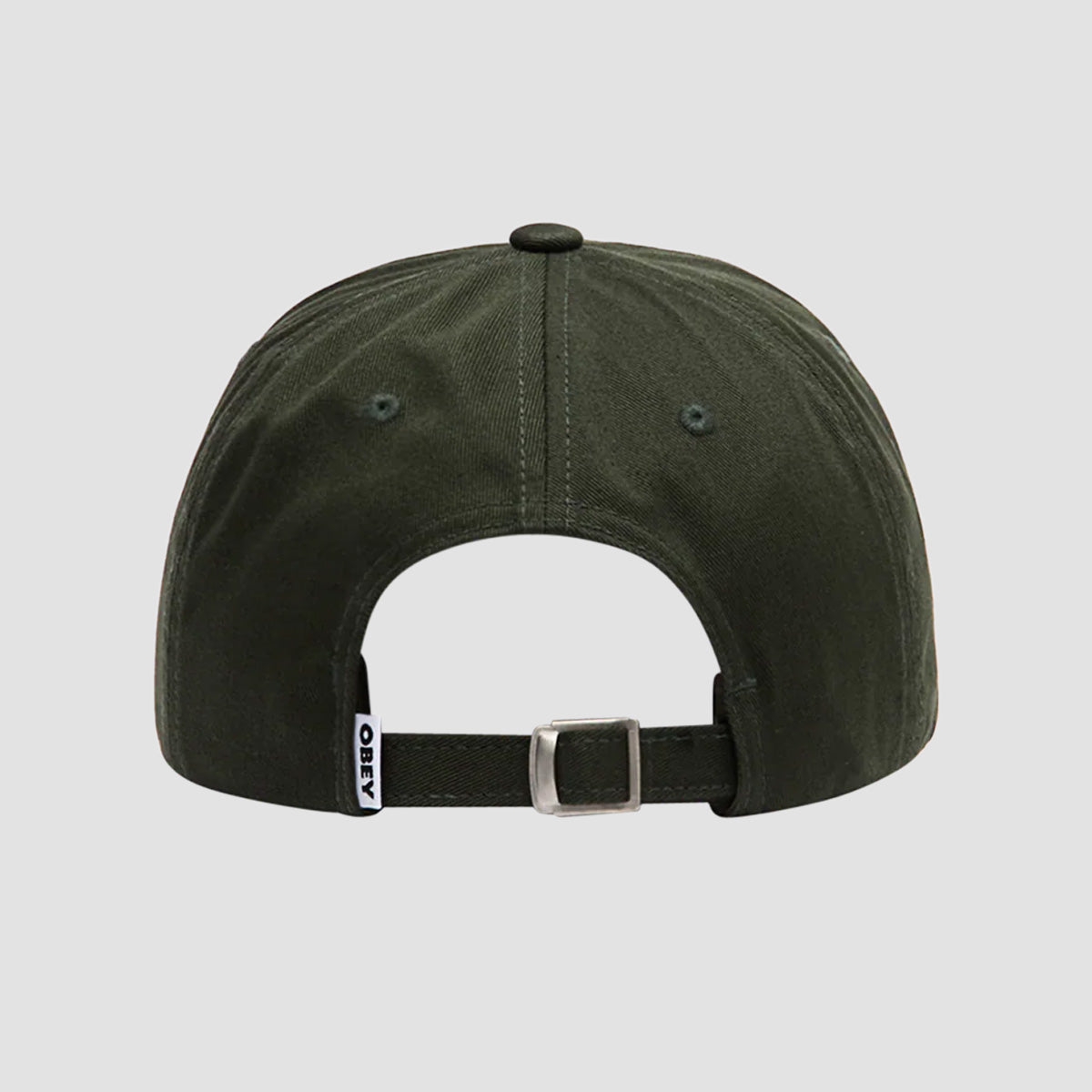 OBEY Bold Curve 6 Panel Straback Cap Deep Forest