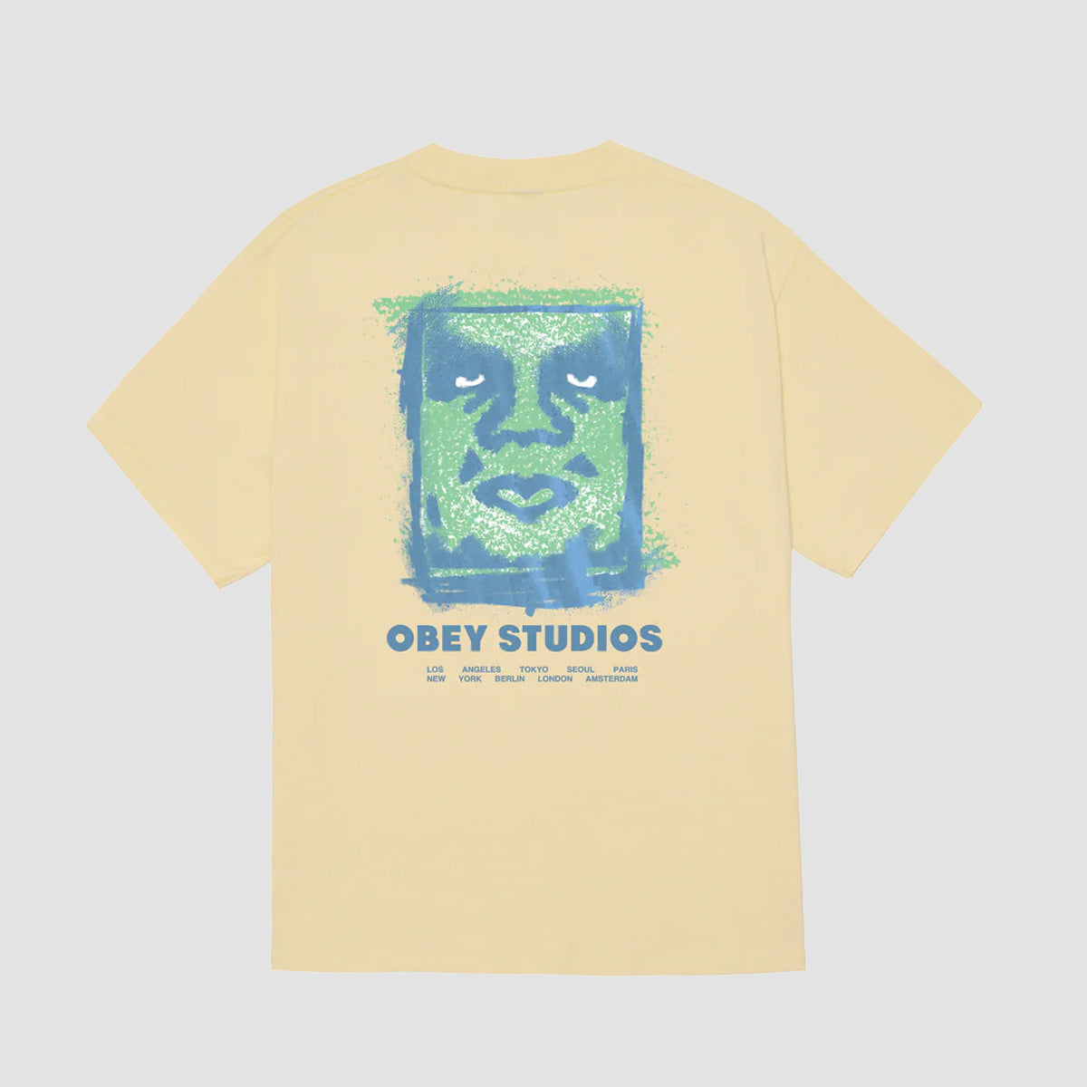 OBEY Chalky Icon T-Shirt Pale Yellow