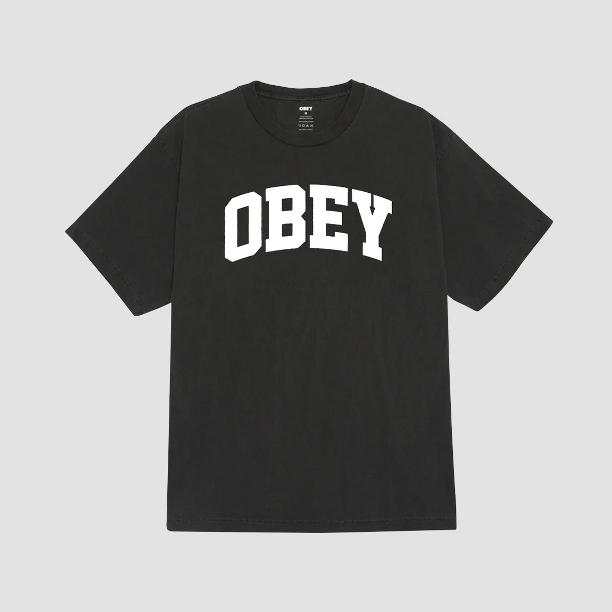 OBEY Collegiate T-Shirt Pigment Dusty Black
