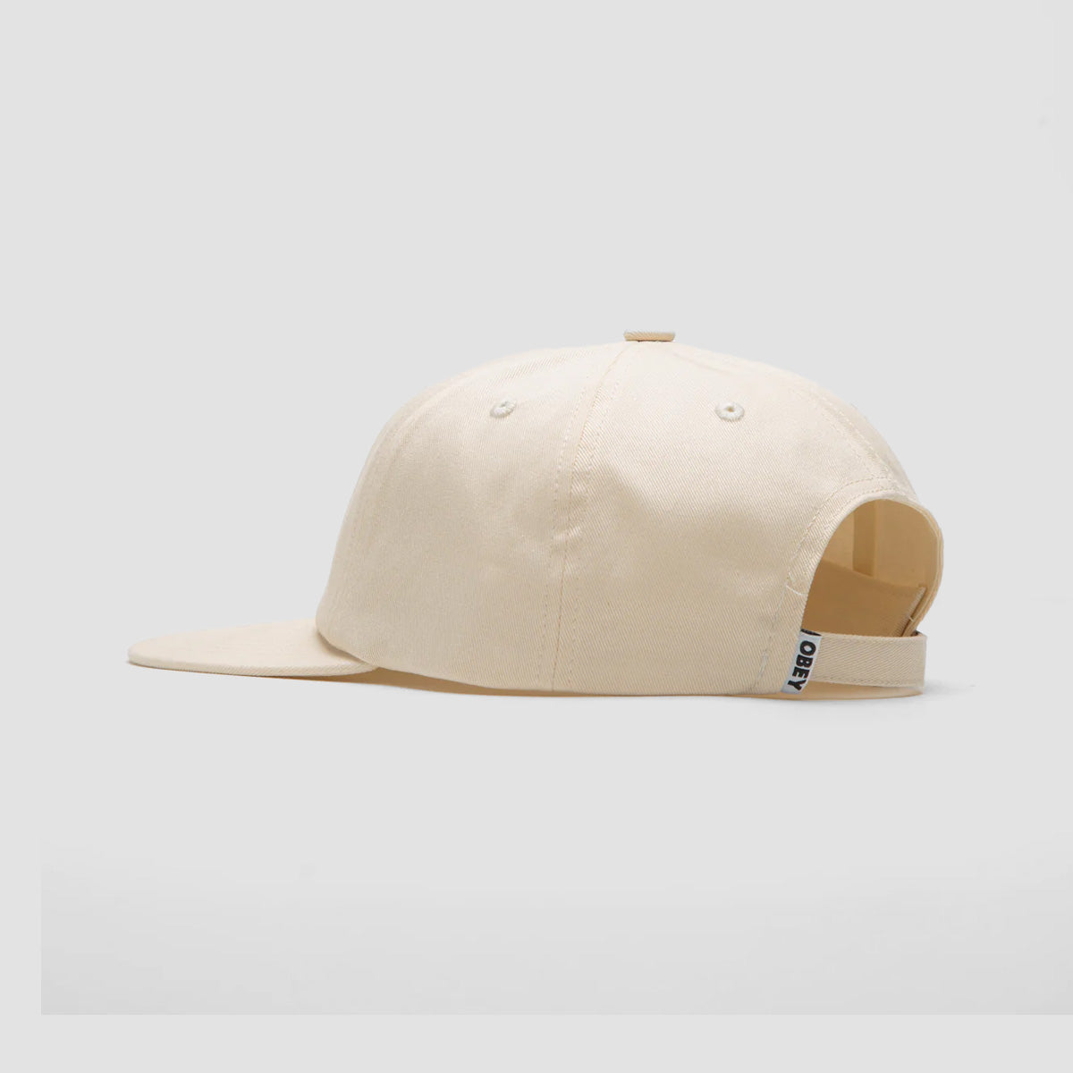 OBEY Icon Patch Panel Strapback Cap Unbleached