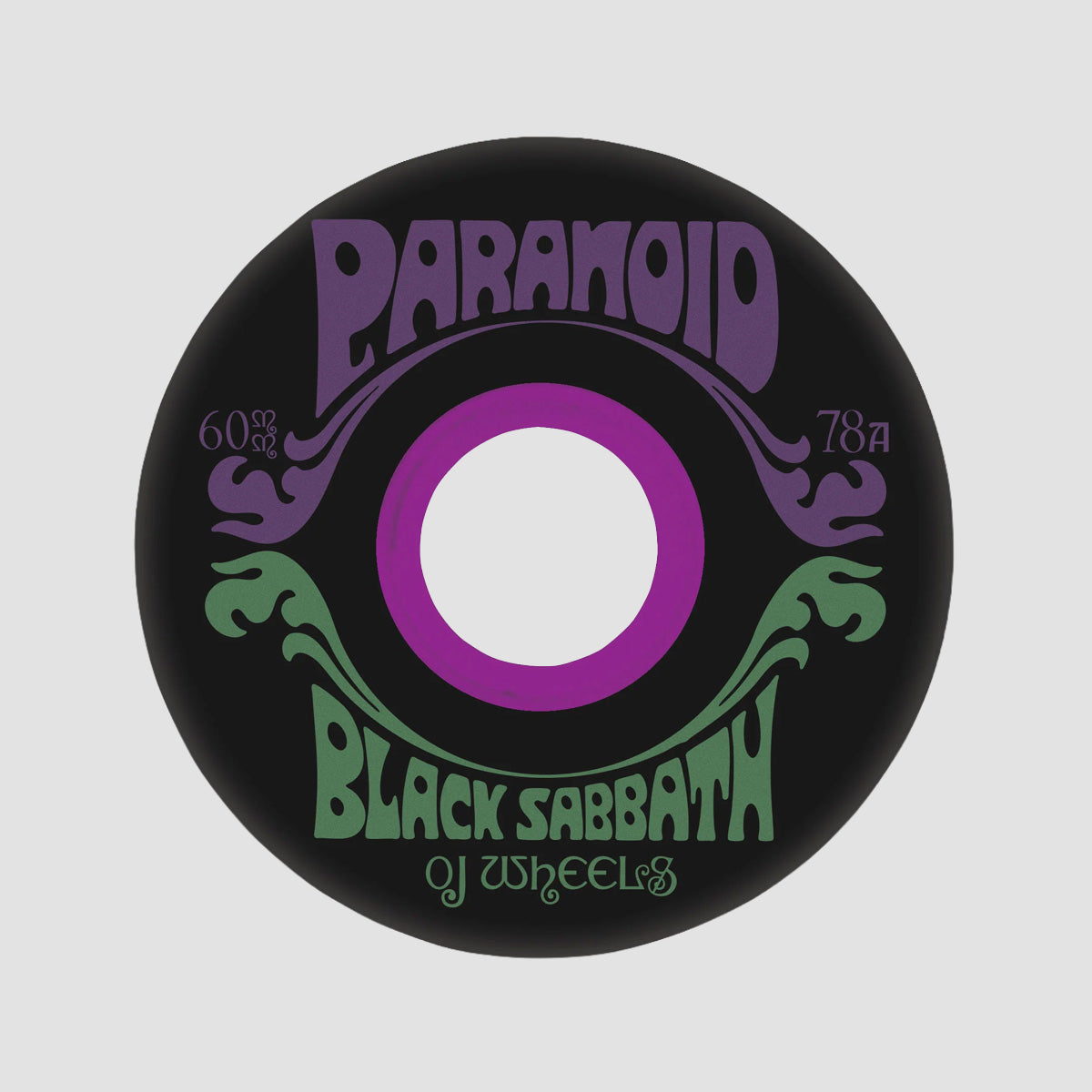 OJ Black Sabbath Paranoid Super Juice 78a Skateboard Wheels Black 60mm