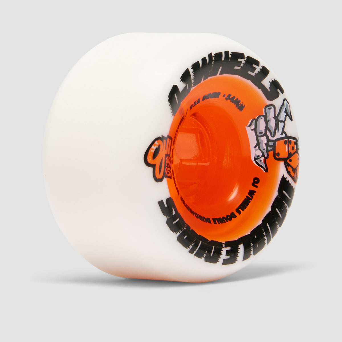 OJ Double Duro 101a/95a Mini Combo Skateboard Wheels White/Orange 54mm