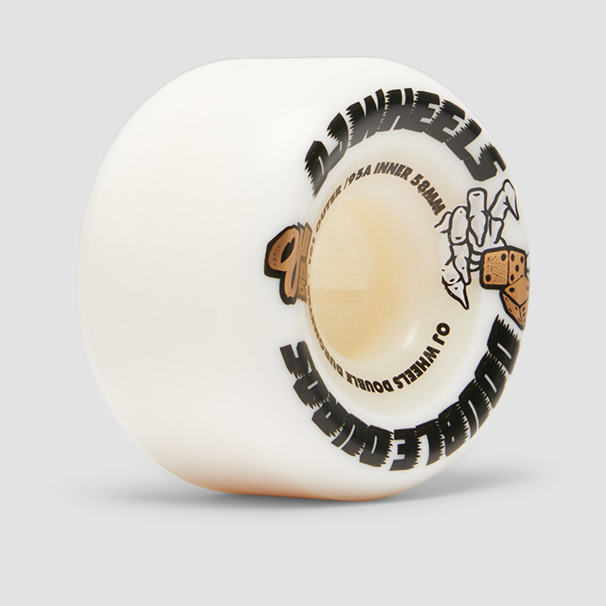 OJ Double Duro 101a/95a Skateboard Wheels White 58mm