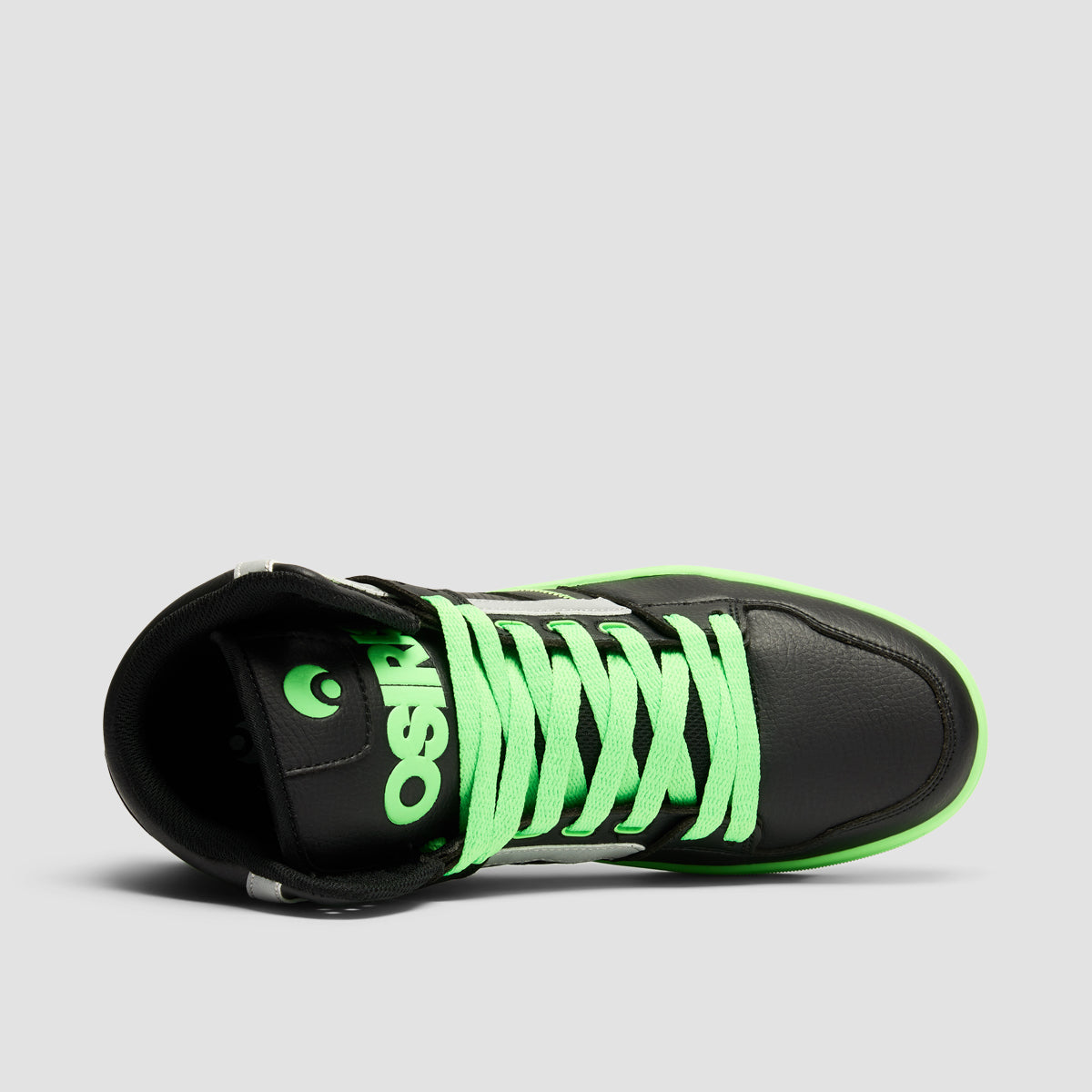 Osiris Clone High Top Shoes - Black/Black/Green