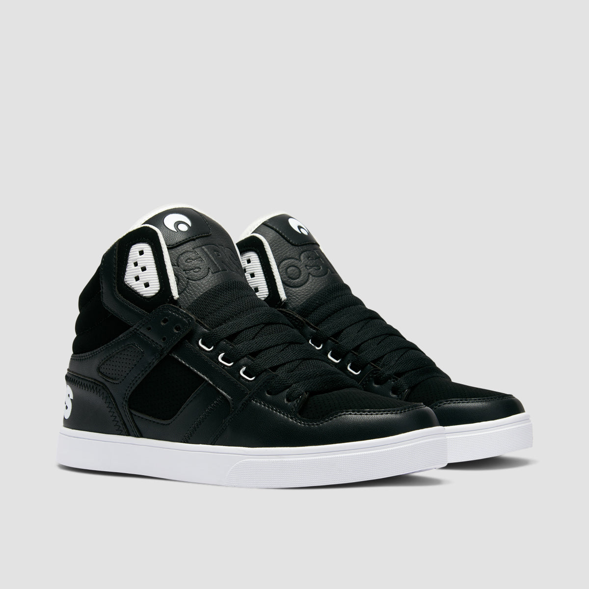 Osiris Clone High Top Shoes - Black/Black/White