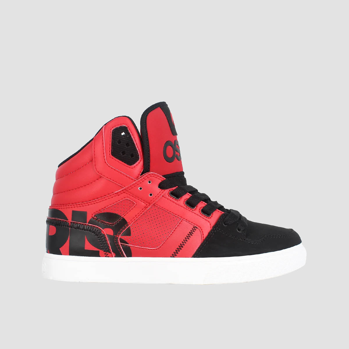Osiris Clone High Top Shoes - Red/Black/Font