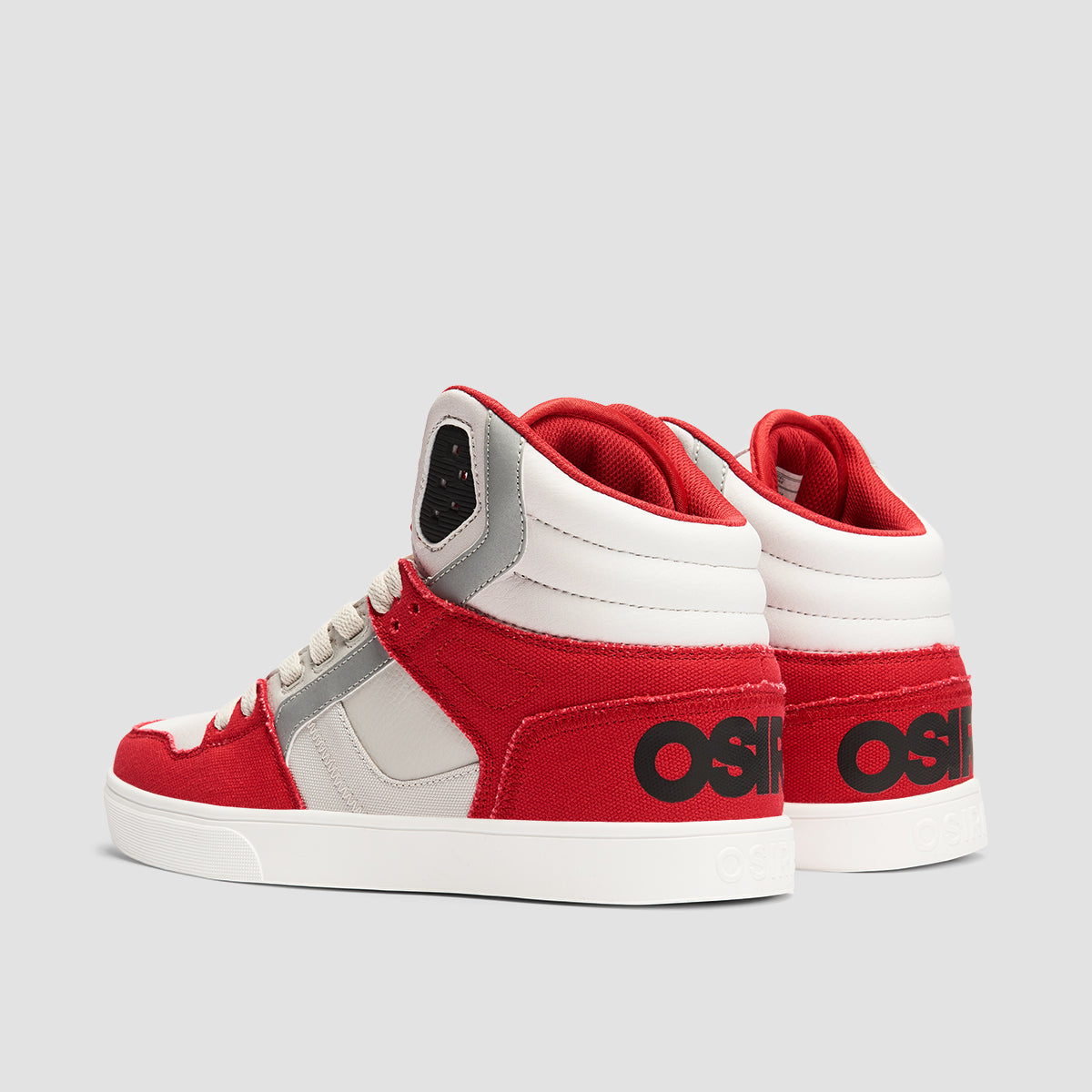 Osiris Clone High Top Shoes - White/Red/Navy