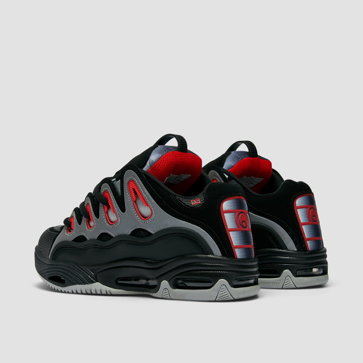 Osiris D3 2001 Shoes - Black/Light Grey/Red