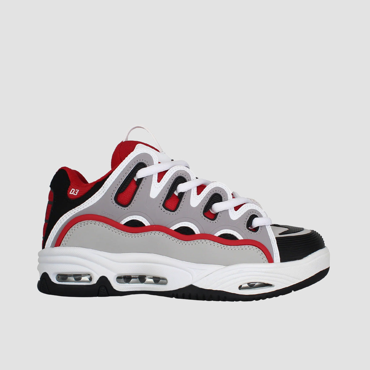 Osiris D3 2001 Shoes - Red/White/Grey