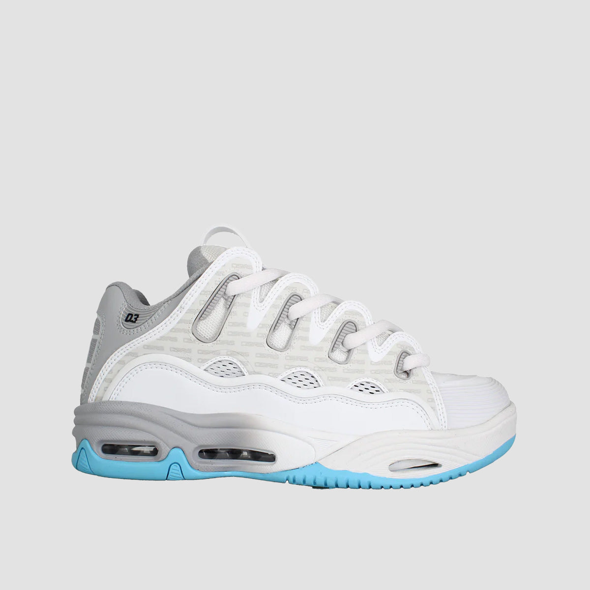Osiris D3 2001 Shoes - White/Grey/Baby Blue