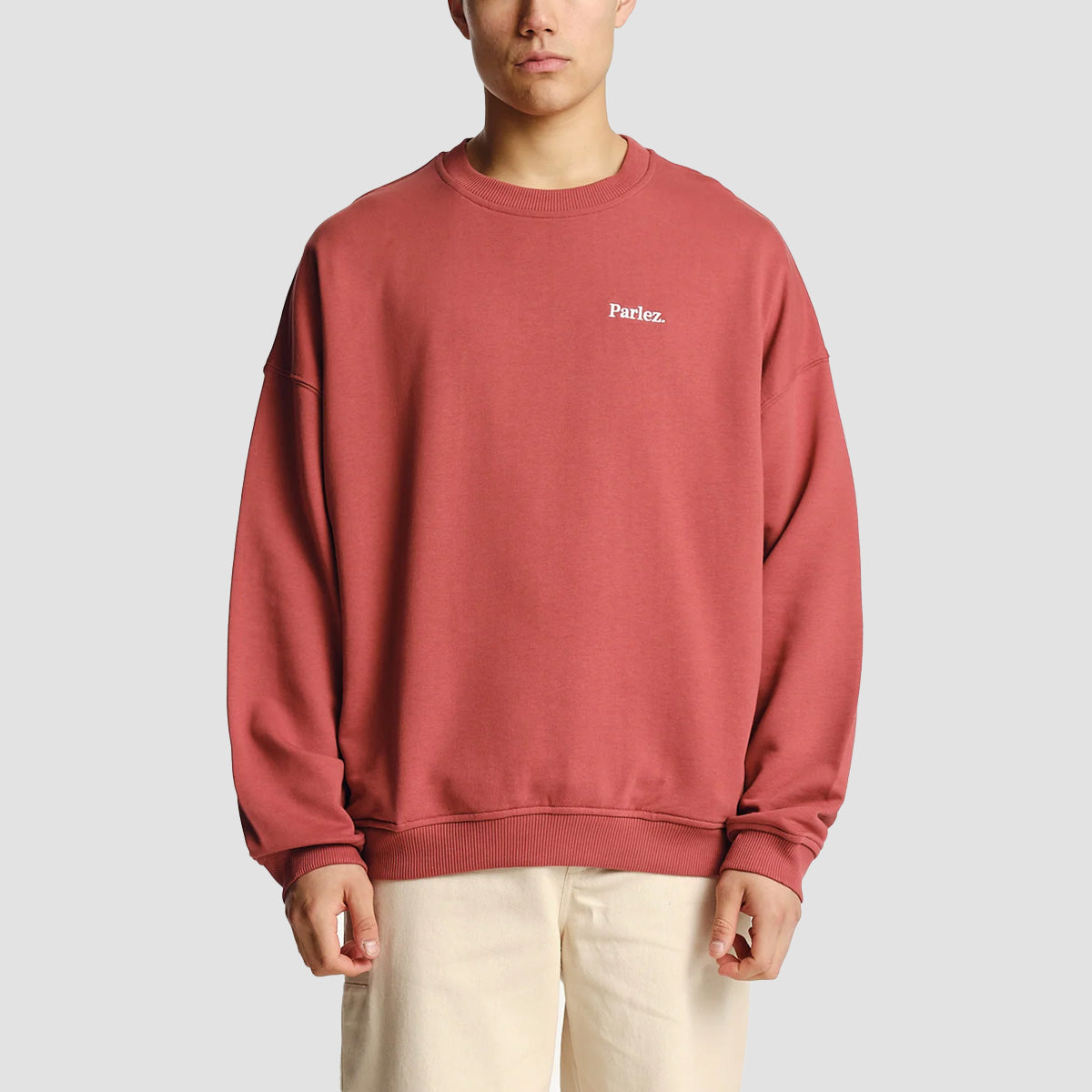 Parlez Vernon OS Crew Sweatshirt Dusty Coral