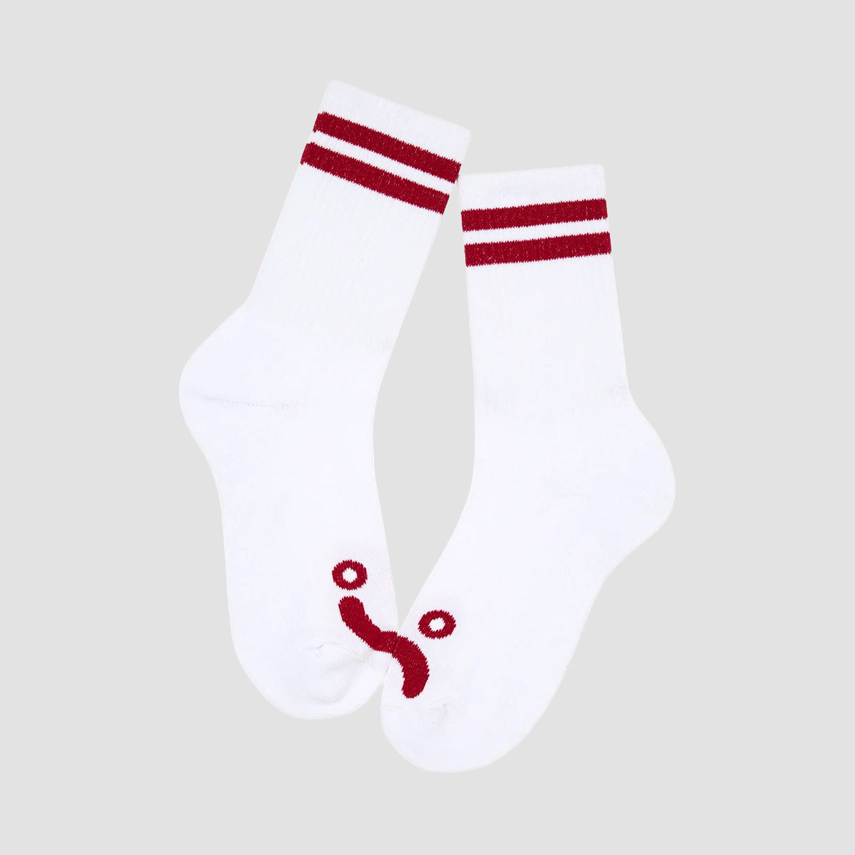Polar Happy Sad Socks White/Red