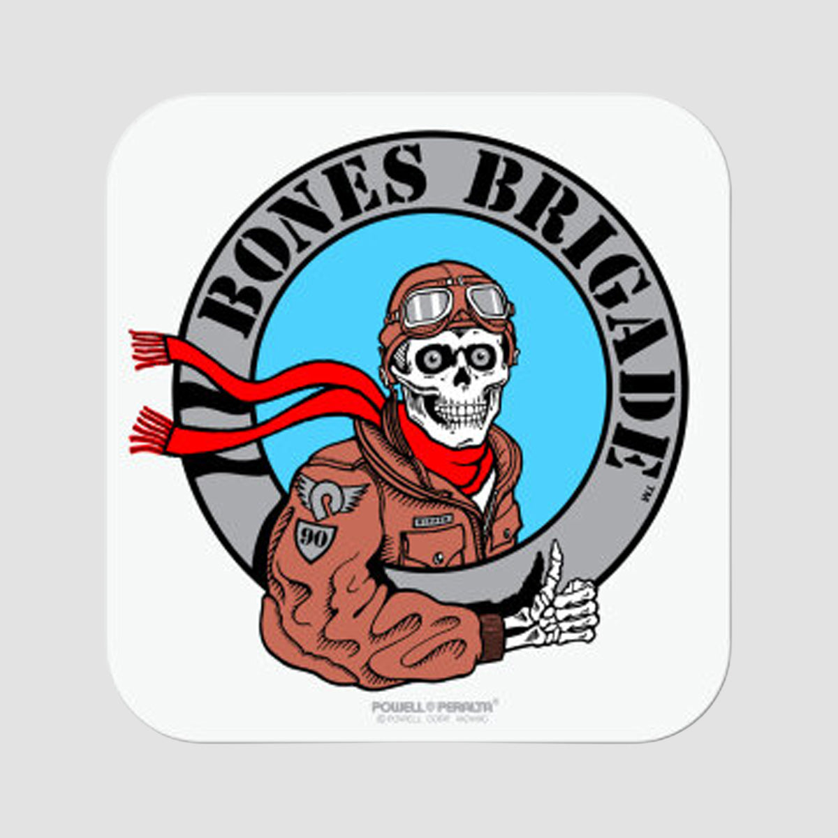 Powell Peralta Bones Brigade Ripper Pilot Sticker Metallic 110x115mm