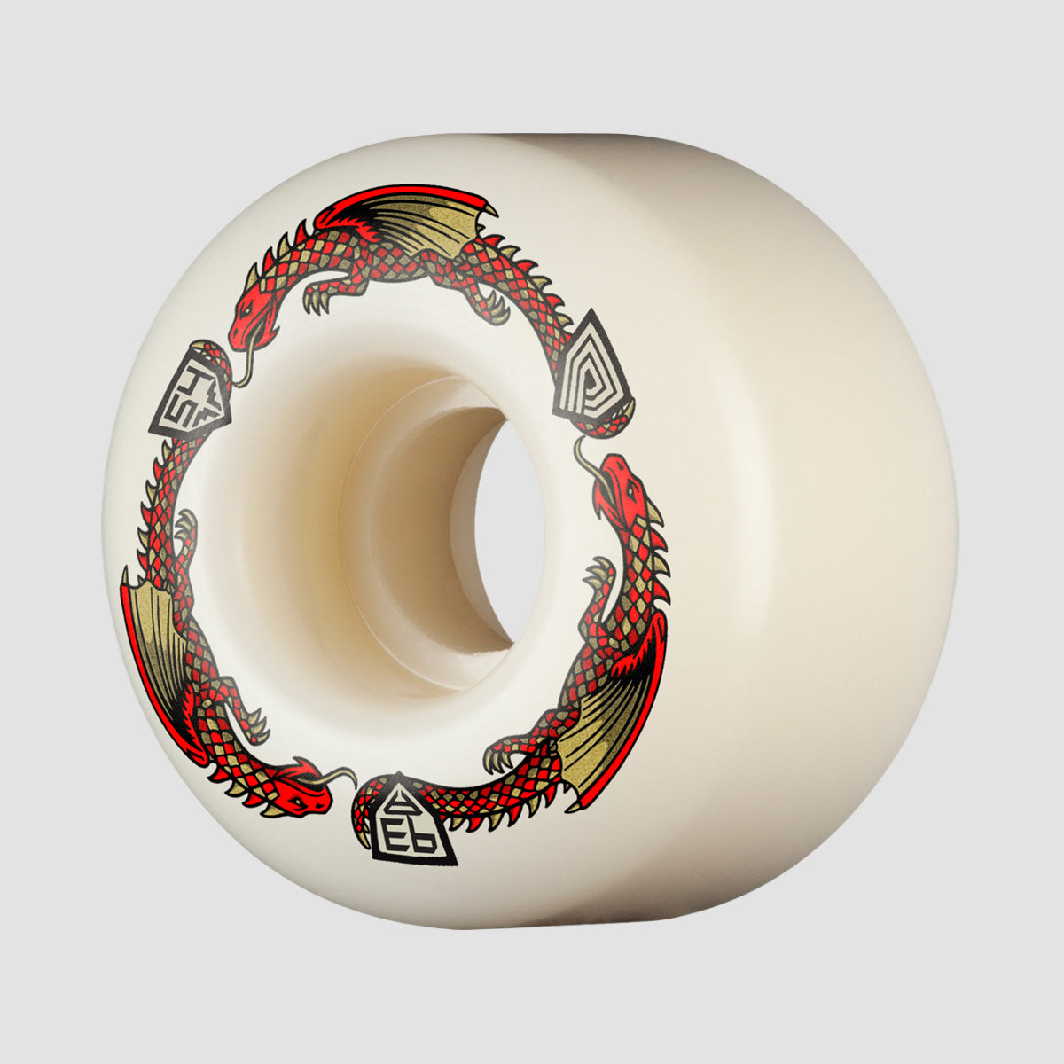 Powell Peralta Dragon Formula 93A V4 Skateboard Wheels Off White/Red 54x34mm