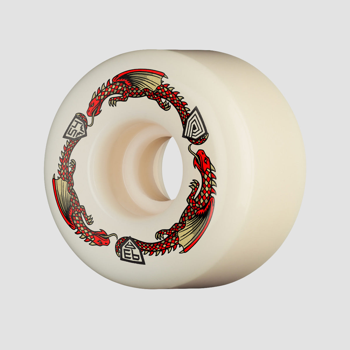 Powell Peralta Dragon Formula 93A V7 Skateboard Wheels Off White/Red 54x34mm