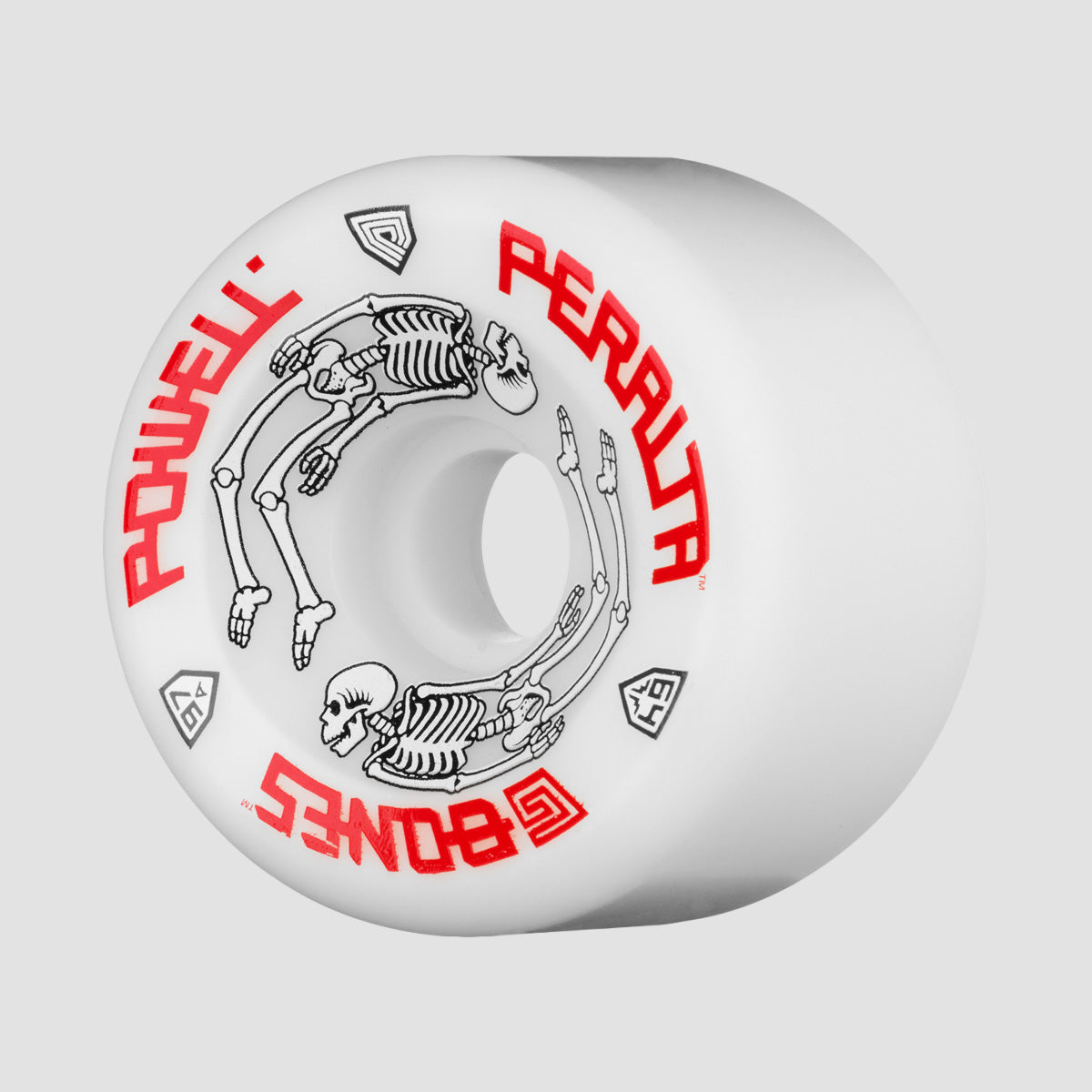 Powell Peralta G-Bones #2 97A Skateboard Wheels White 64mm