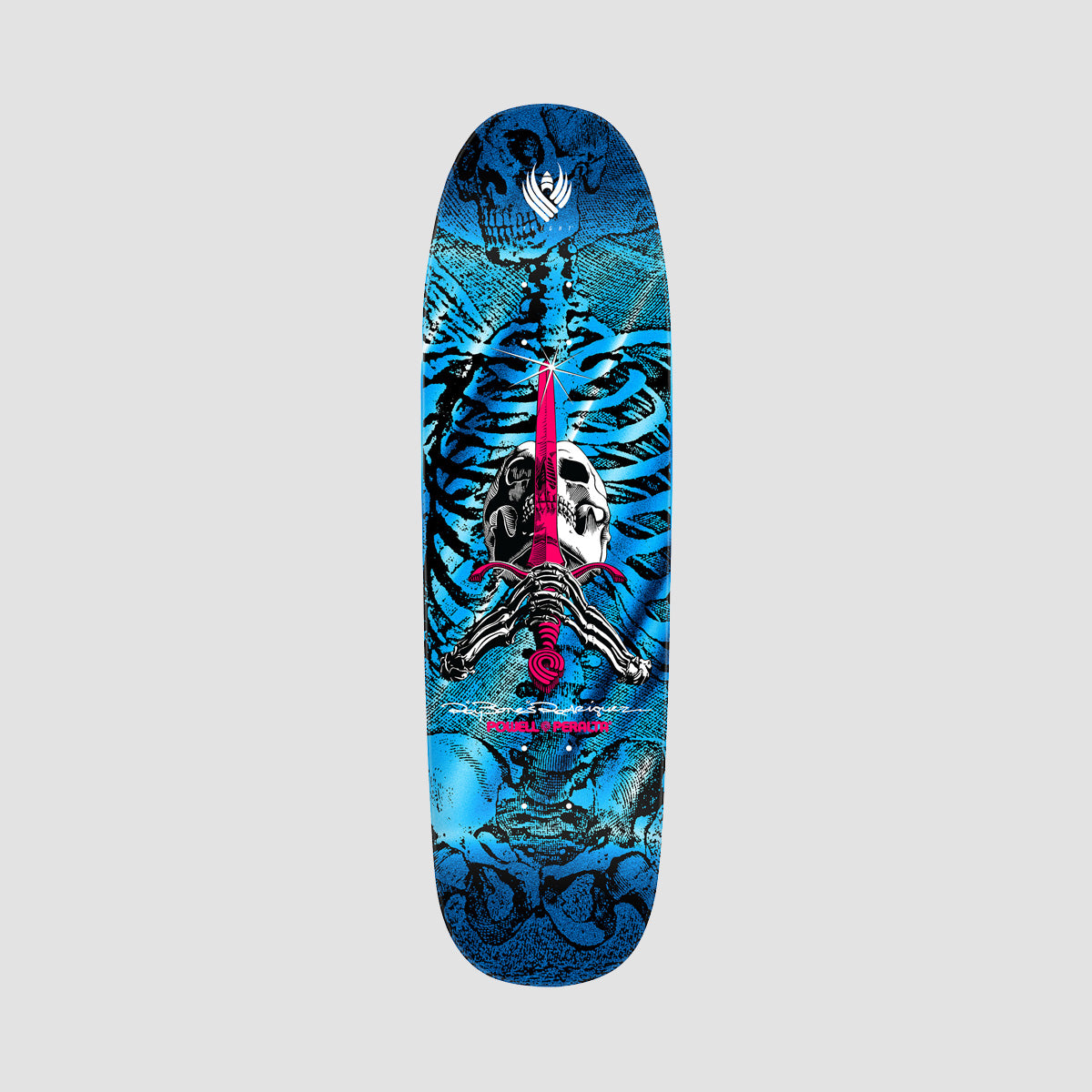 Powell Peralta Ray Rodriguez Skull & Sword Flight 192 Skateboard Deck Blue Foil - 9.265"