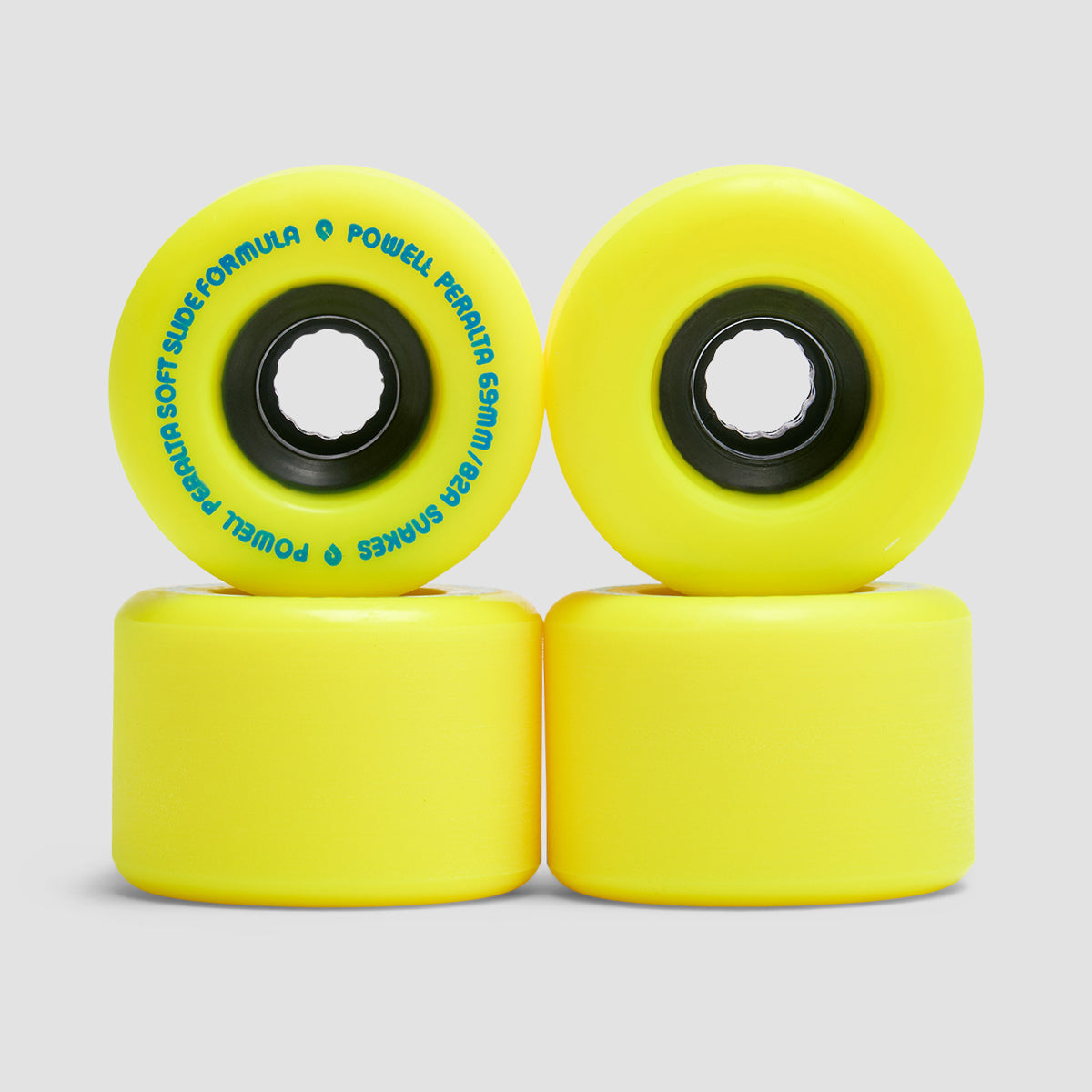 Powell Peralta Snakes 82A Soft Slide Skateboard Wheels Yellow 69mm