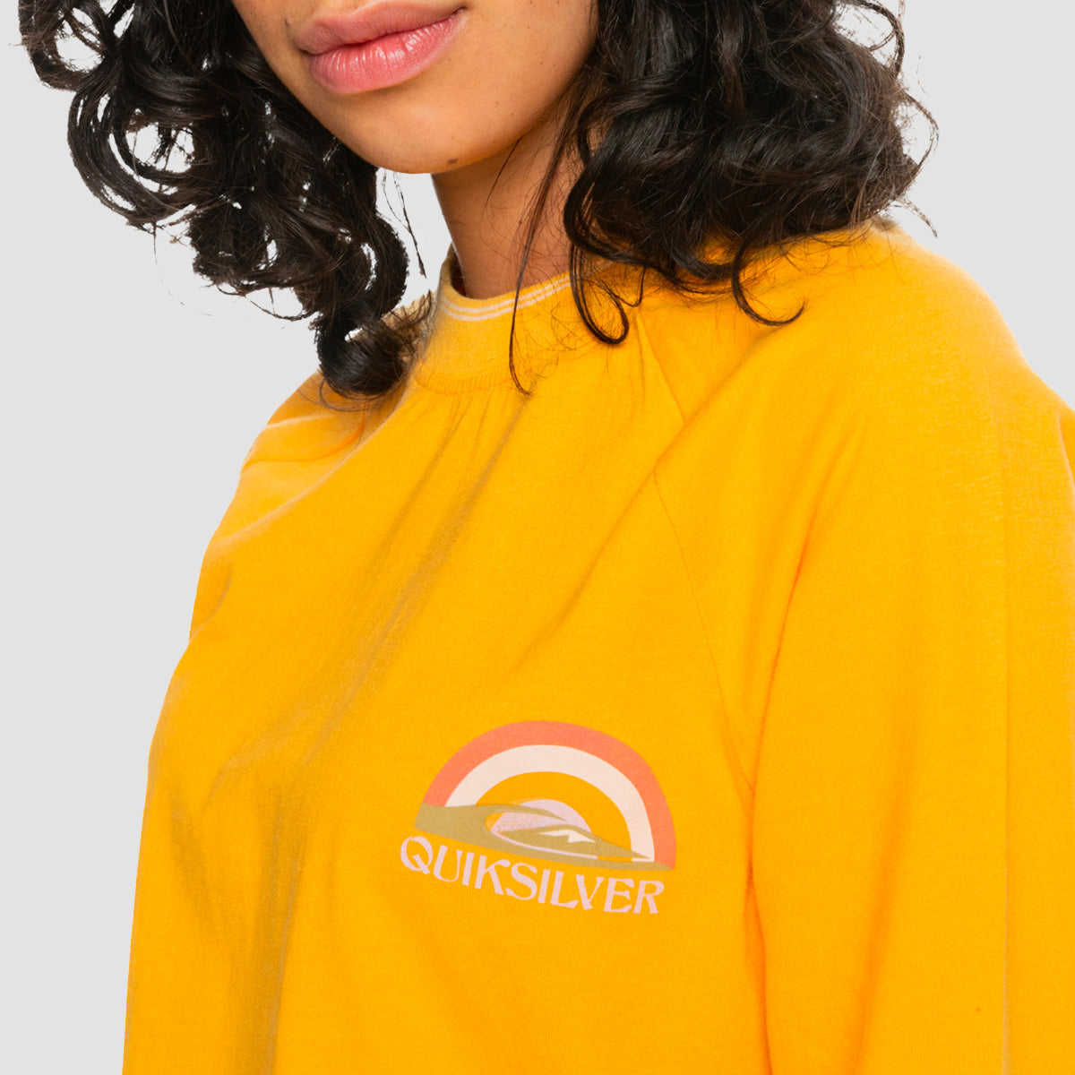 Quiksilver Capsule Organic Longer Sleeve T-Shirt Saffron - Womens