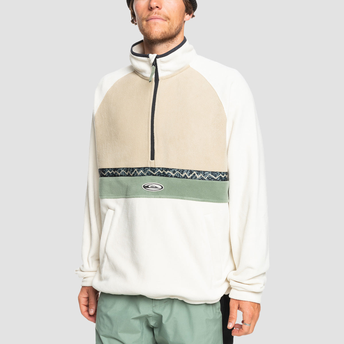 Quiksilver Champagne Powder Half-Zip Sweatshirt Birch