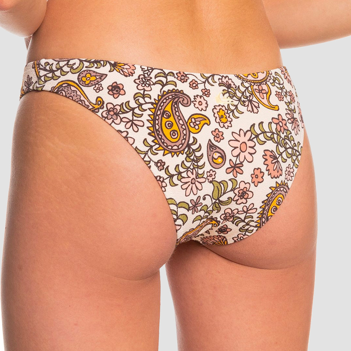 Quiksilver Classic High Cut Bikini Bottoms Macadamia Paisley Park - Womens