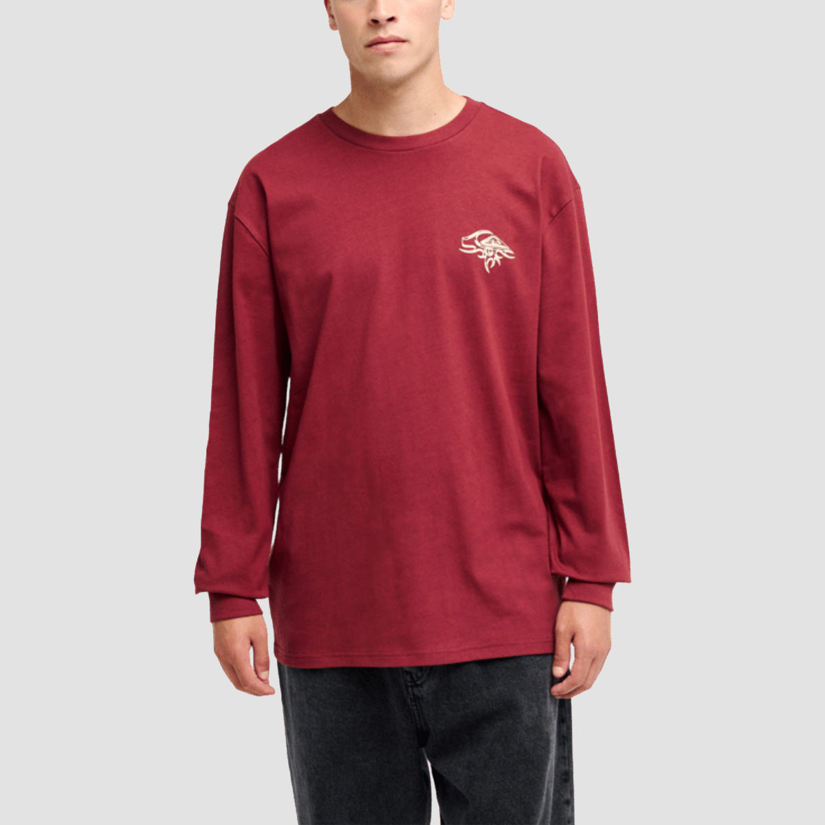 Quiksilver Earth Longsleeve T-Shirt Oxblood Red