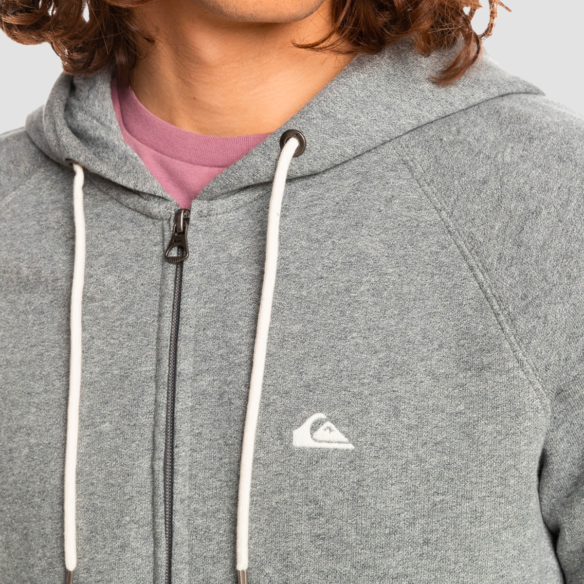 Quiksilver Essentials Zip Hoodie Light Grey Heather