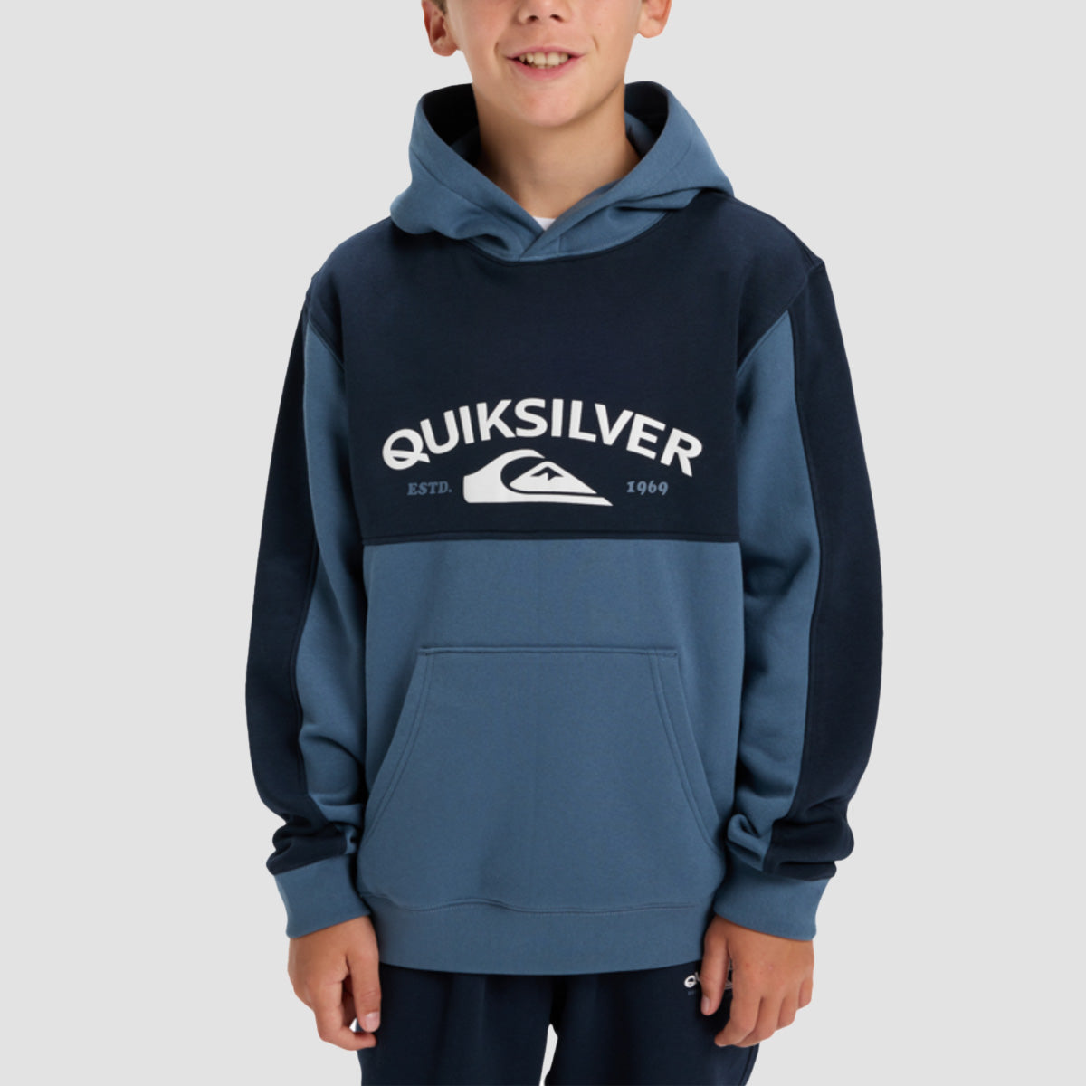 Quiksilver Knowledge Area Pullover Hoodie China Blue - Kids