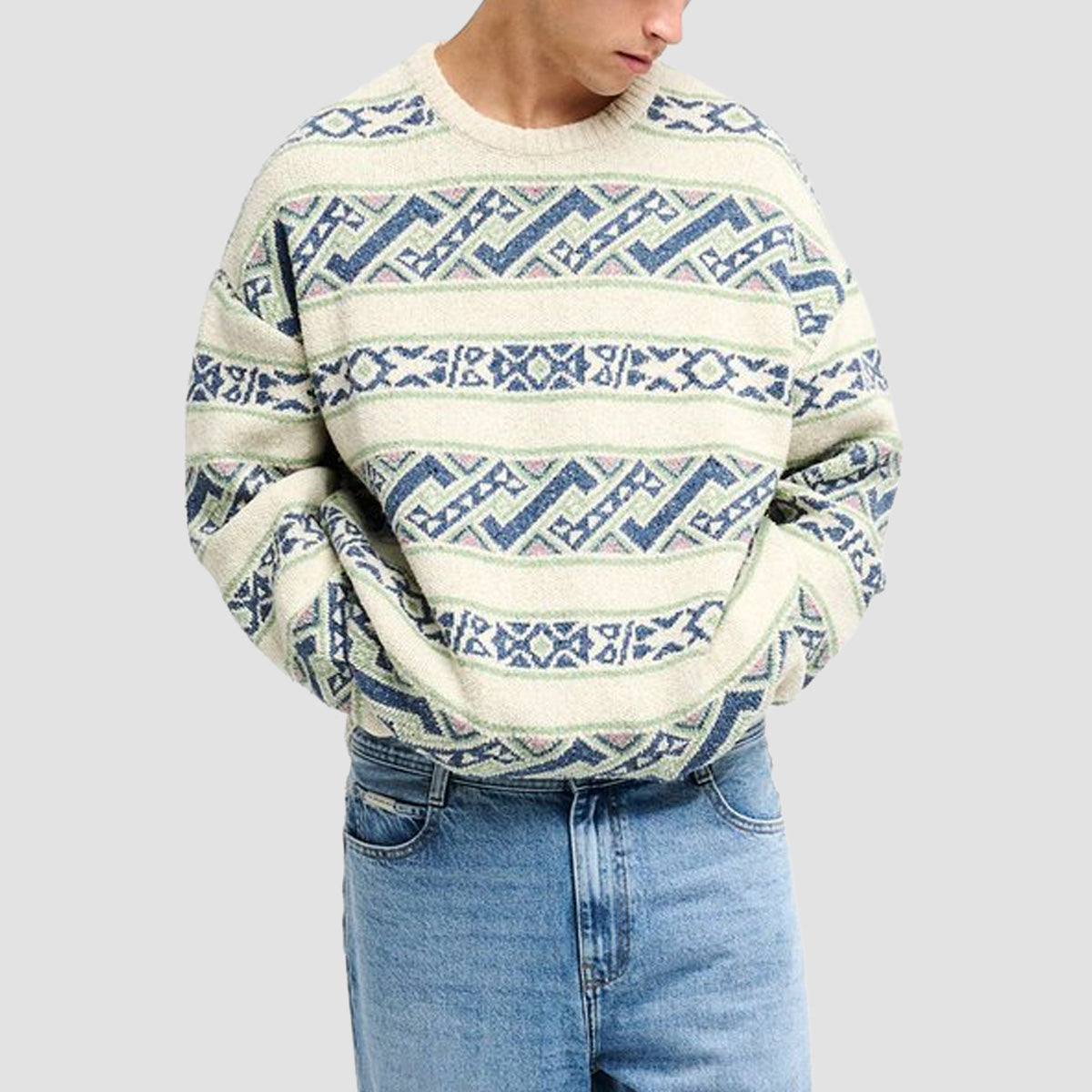 Quiksilver Maglia Liam Jacquard Sweater Peyote Heritage Stripe