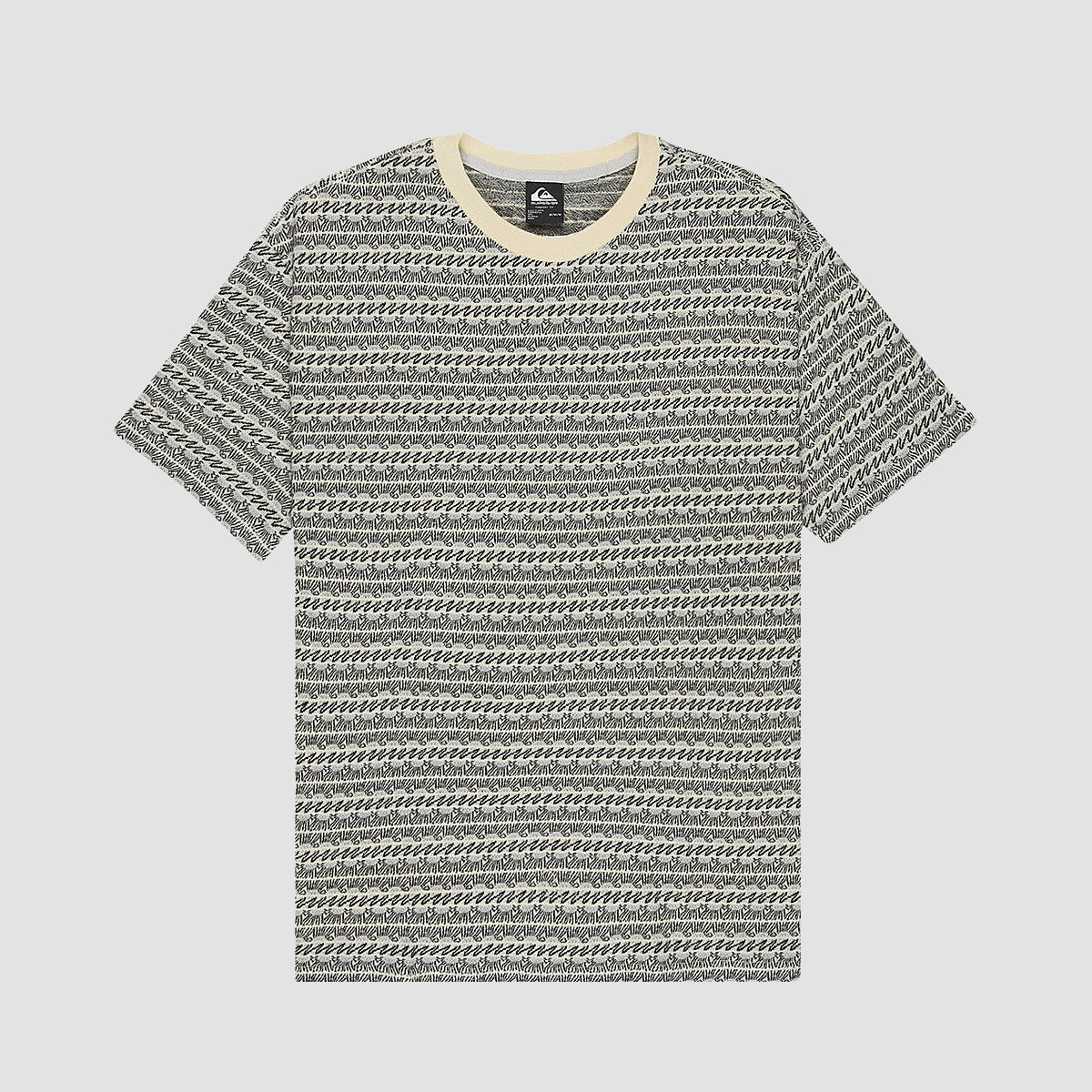 Quiksilver Okano Jacquard T-Shirt Bone White Horizons Horizontal
