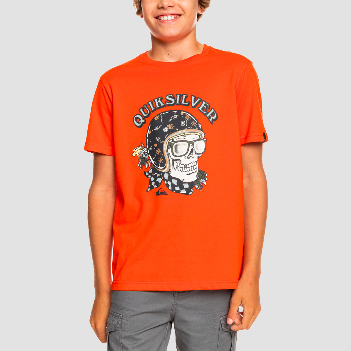 Quiksilver Skull Trooper T-Shirt Cherry Tomato - Kids