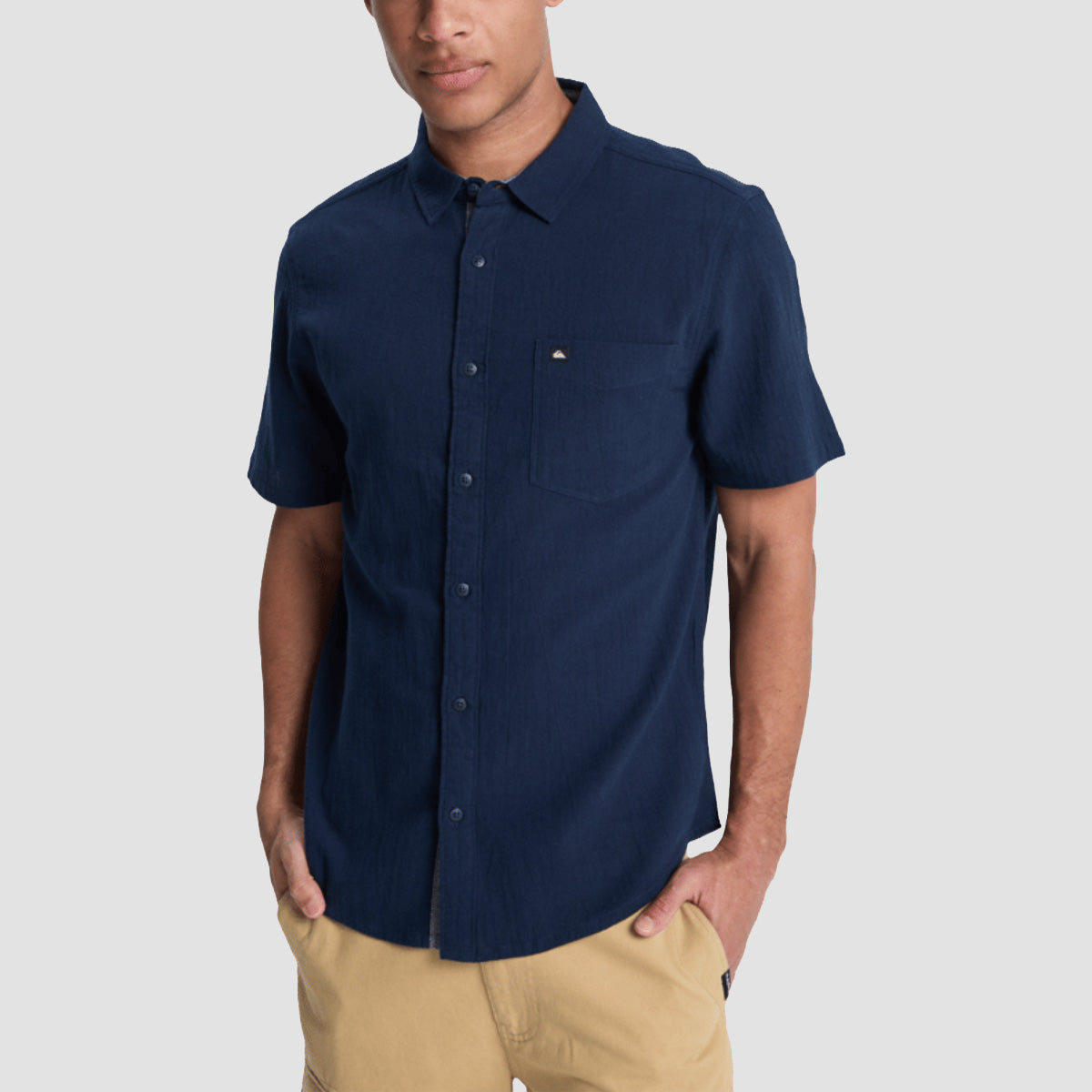 Quiksilver Timebox Short Sleeve Shirt Dark Navy