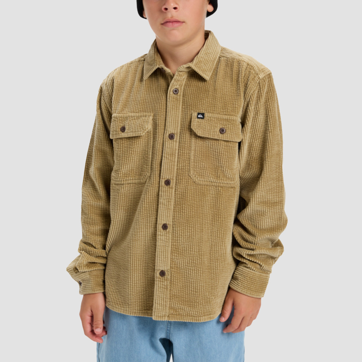 Quiksilver Venture Cord Corduroy Longsleeve Shirt Sponge - Kids